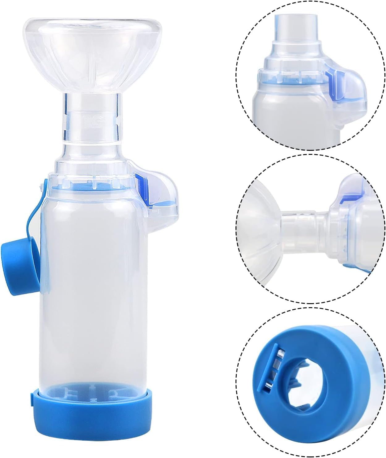 Aerosol Chamber for Pets Inhaler Spacer for Cat or Dog Handheld Spacer with Exclusive Breathing Indicator and Mask (Style1, One Size) image number 3