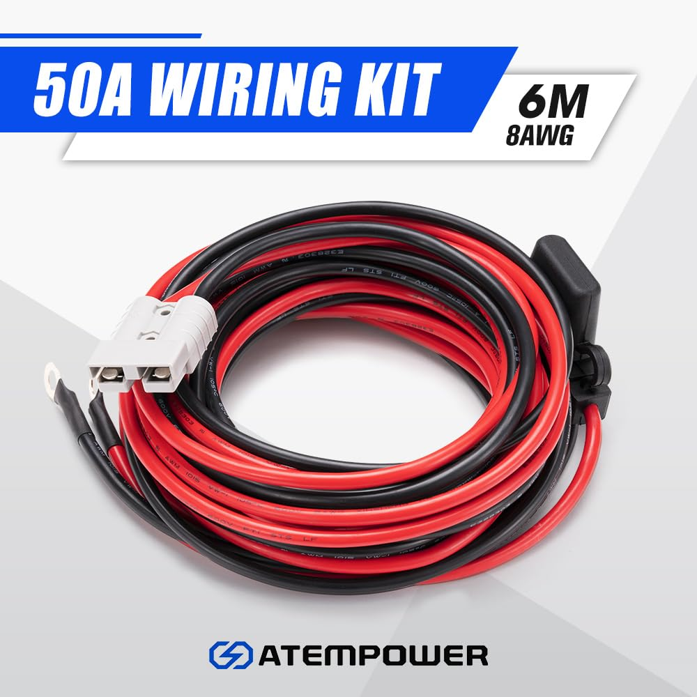 ATEM POWER 6M 50A Battery Extension Cable Anderson Plug - Quick Connector 8AWG Wiring Kit In-Line Fuse, for 4X4 Appliances image number 5