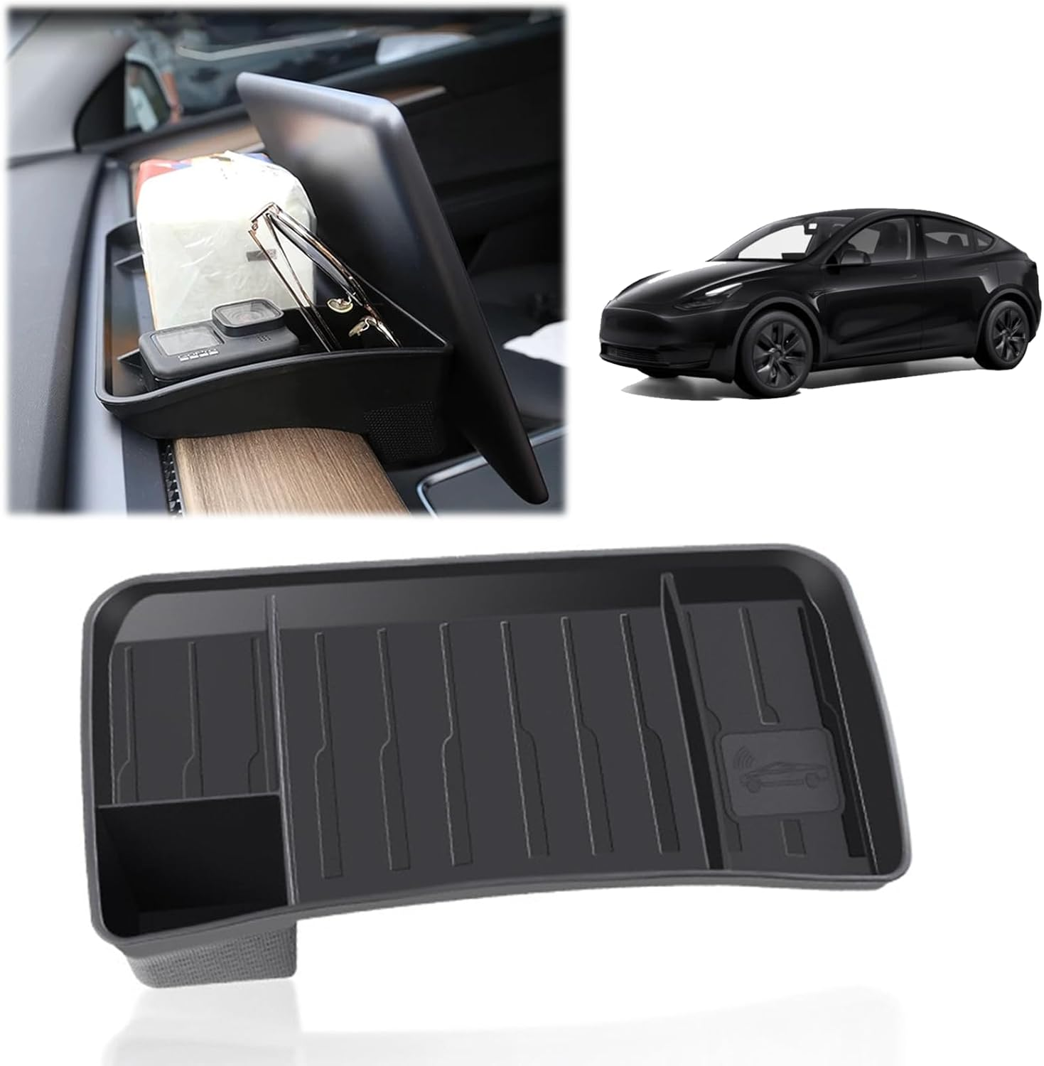 Center Console Organizer for Tesla, Tray-Effective Utilization, Back Screen Storage Box Compatible with Tesla 2021-2024 Model Y and Tesla 2021-2023 Model 3 image number 6