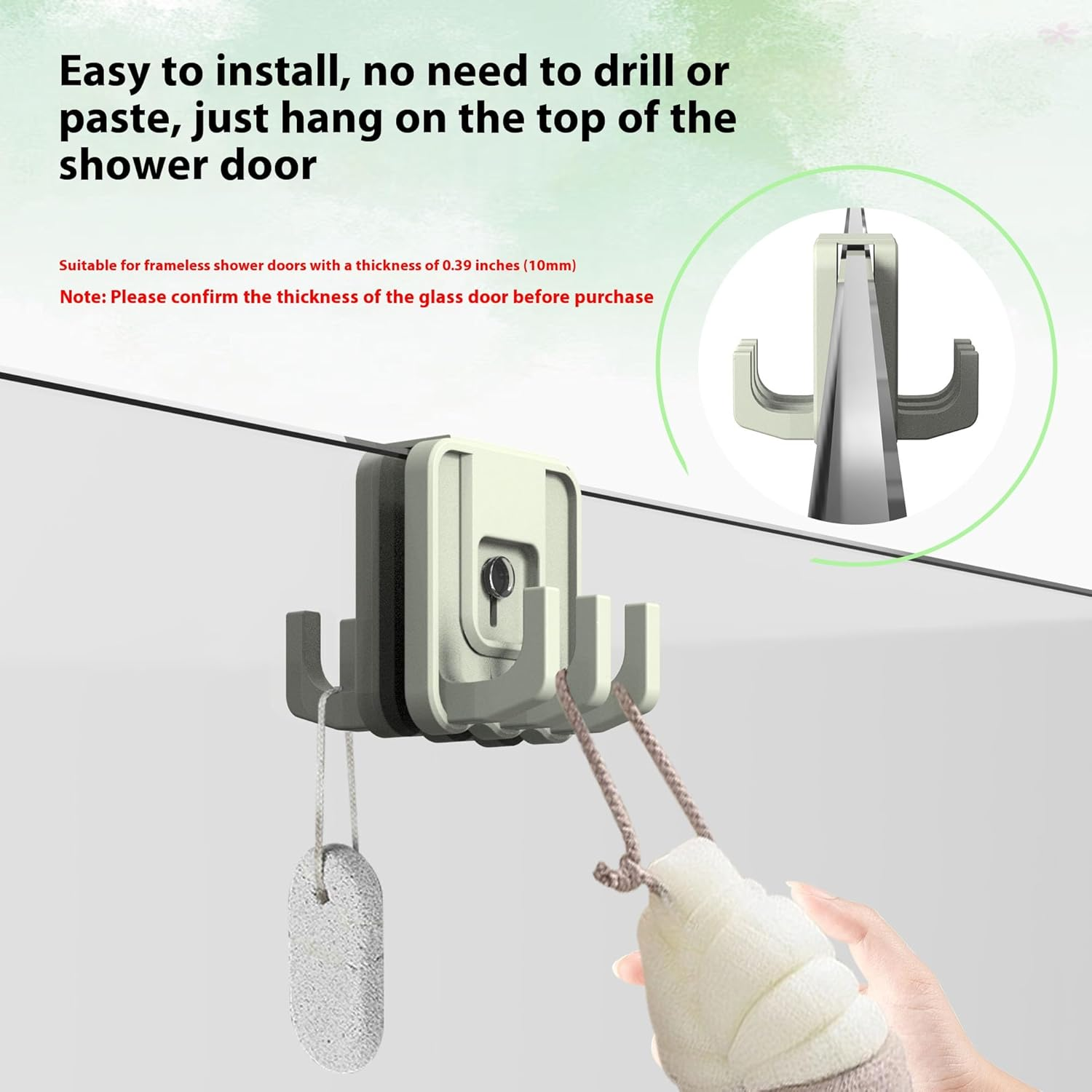 3 Pcs Shower Suction Hooks,Silicone Double Sided Hooks,No-Drill Bath Robe Hook Holder for Shower Bathroom Hanging Towels,Mirrors,Robe,Window Hooks,Removable and Reusable image number 4