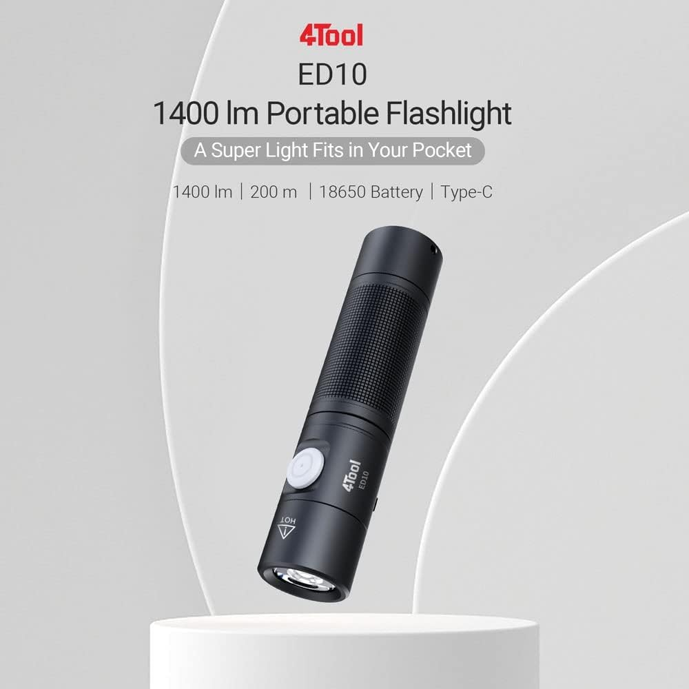 NEXTORCH LED Torch Rechargeable 1400 Lumens Handheld Torches High Powered EDC Flashlight Camping Light Super Bright Torch for Emergency, Camping and Hiking ED10 image number 2