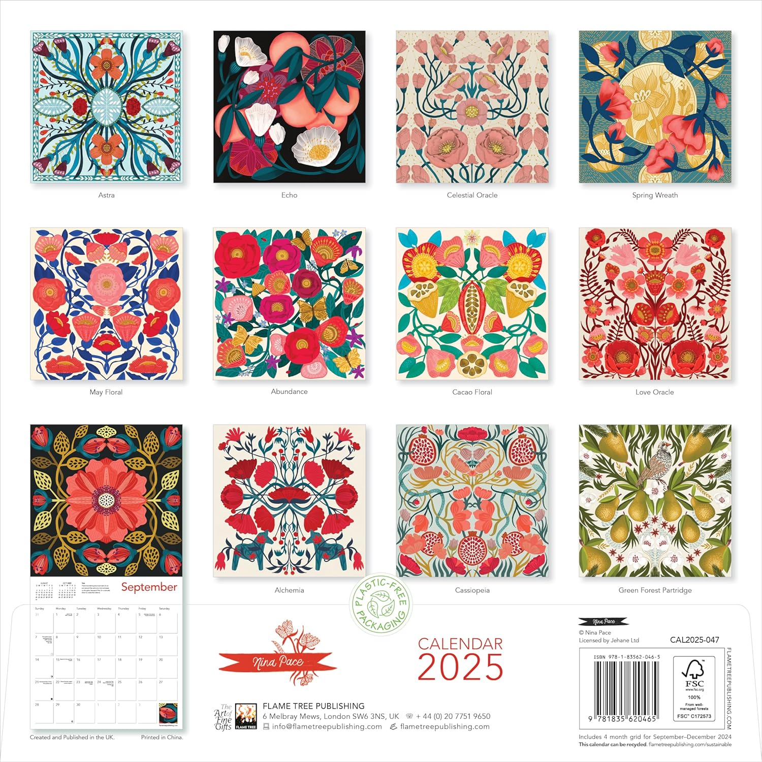 Nina Pace Wall Calendar 2025 (Art Calendar) image number 2