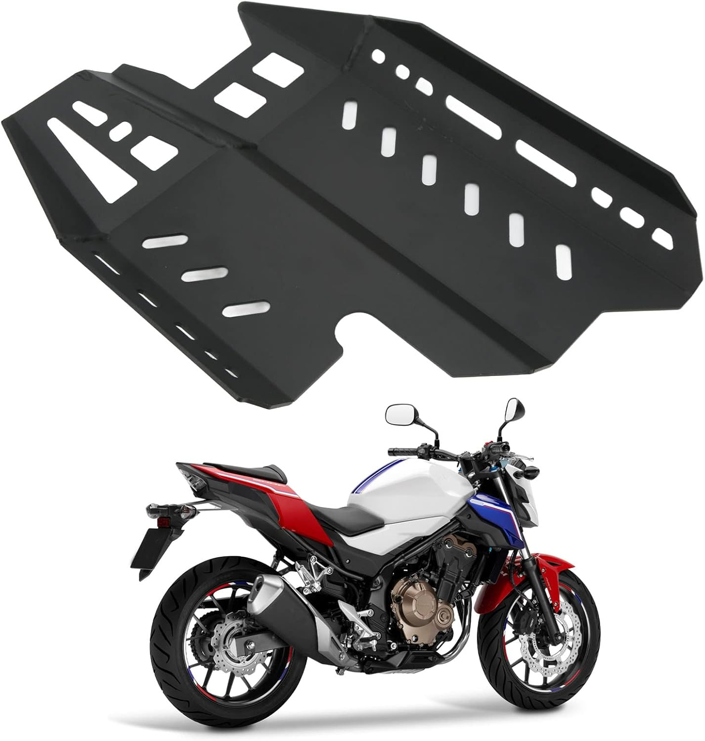 Engine Guard Chassis Skid Plate, Protection Cover Skid Plate, Chassis under Guard Protector Direct Installation Replacement for CB500X CB400X 2017-2021 for Motorcycle(Black) image number 1