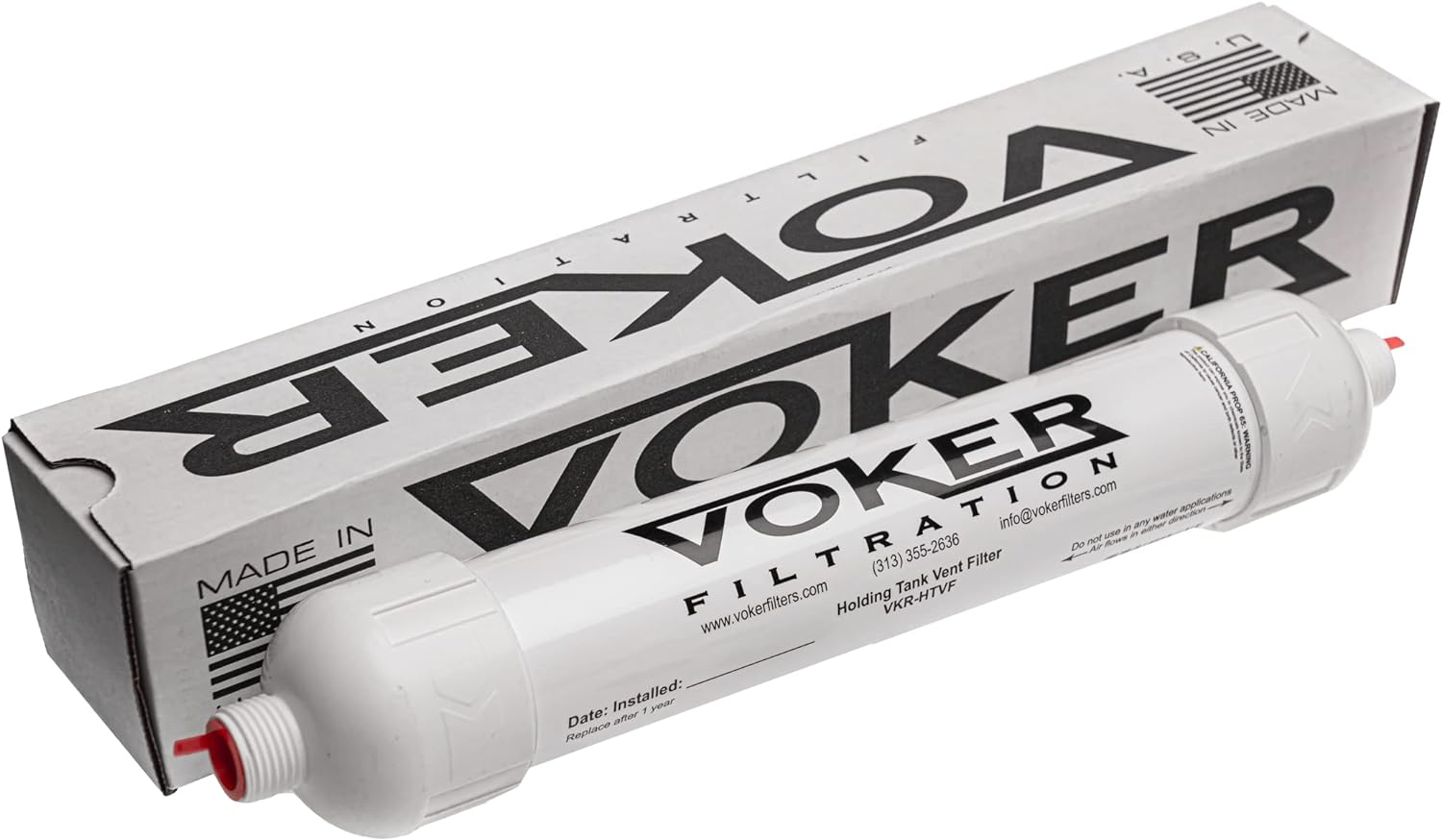 Voker Holding Tank Vent Filter (5/8") - Made in the USA - Direct Replacement for Sealand/Sanigard/Dometic OEM Filters (5/8") image number 2