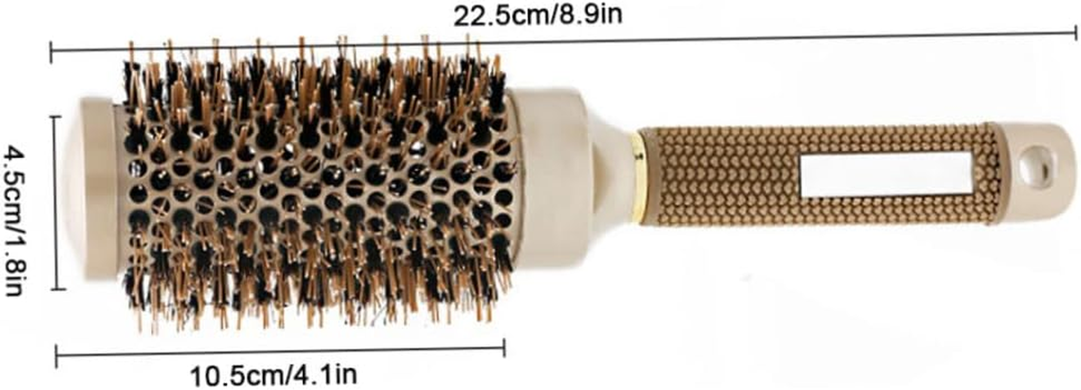Curckua round Hair Brush Boar Bristle Brushes Thermal Ceramic anti Static for Hair Styling Curling Salon round Brush Boar Bristle round Brush for Blow Drying image number 4