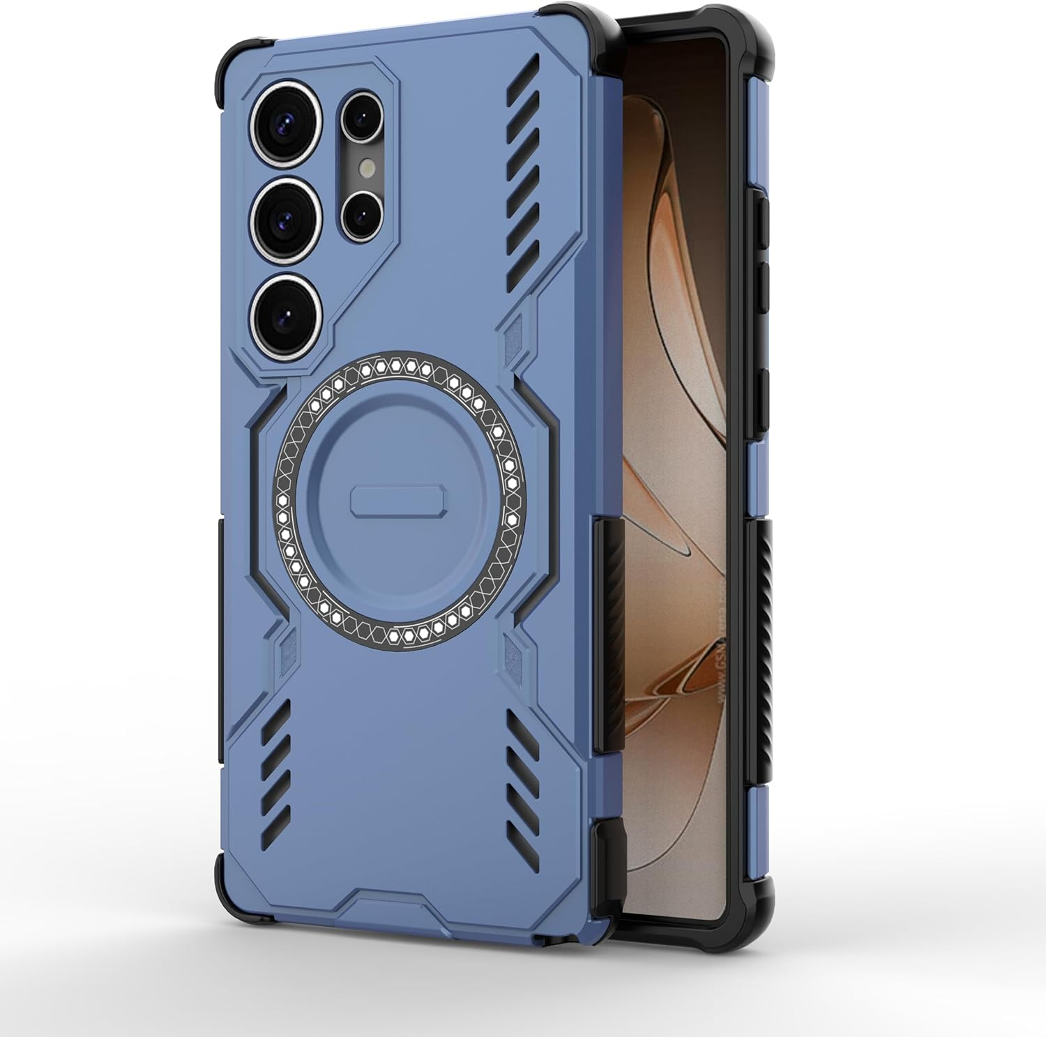 Orgsty Case for Samsung Galaxy S25 Plus/S25+, Cooling Magnetic Case for Mag Safe, Ultra Thin Heat Dissipation, Military Shockproof TPU Mobile Phone Case, Black