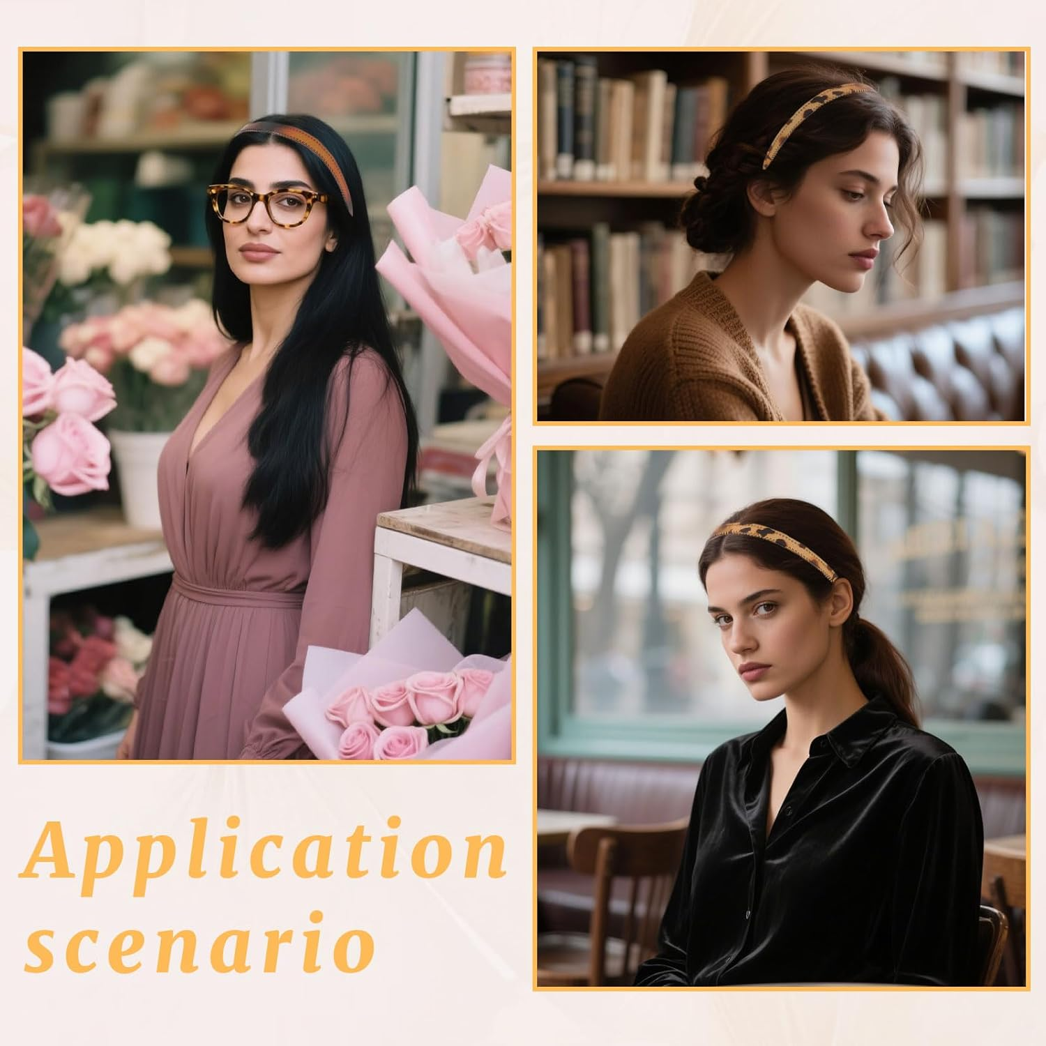 Xanthelle Headbands for Women, 6 Pieces Elegant Hairband for Back of Head, Women'S Hair Hoop, Sunglasses Headband