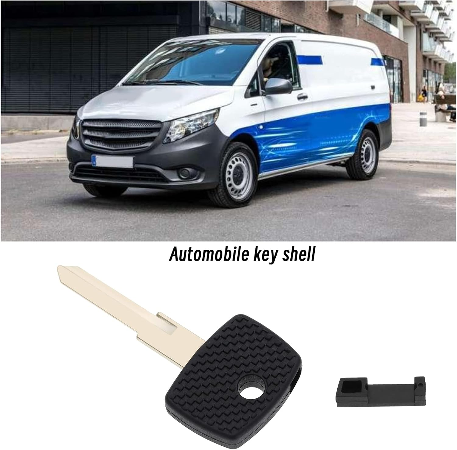 Emsea 2PCS Car Key Blank Compatible with Vito Sprinter Replacement Car Key Blade Uncut Key Automotive Interior Accessories Vehicle Parts image number 5