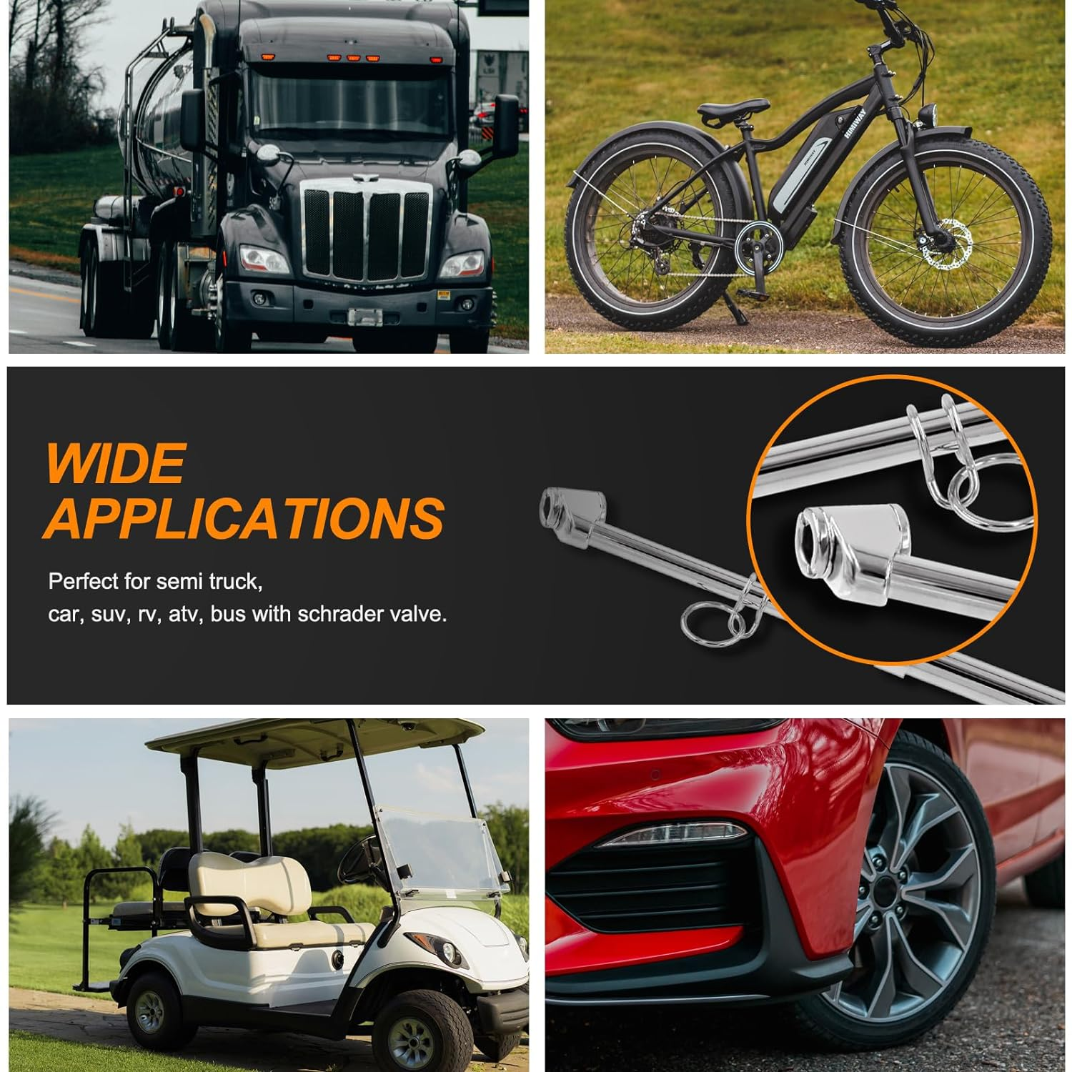 Professional Dual Head Tire Pressure Gauge 10-150 PSI, Heavy Duty Pen Type, Truck Car RV ATV Motorcycle image number 2