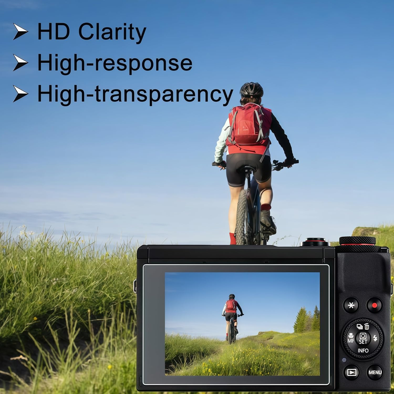 G7 X Mark III Screen Protector for Canon G7X Mark III Digital Camera, 9H Hardness G7XIII Tempered Glass Cover Anti-Scrach Anti-Fingerprint Anti-Bubble Anti-Water Anti-Dust image number 5