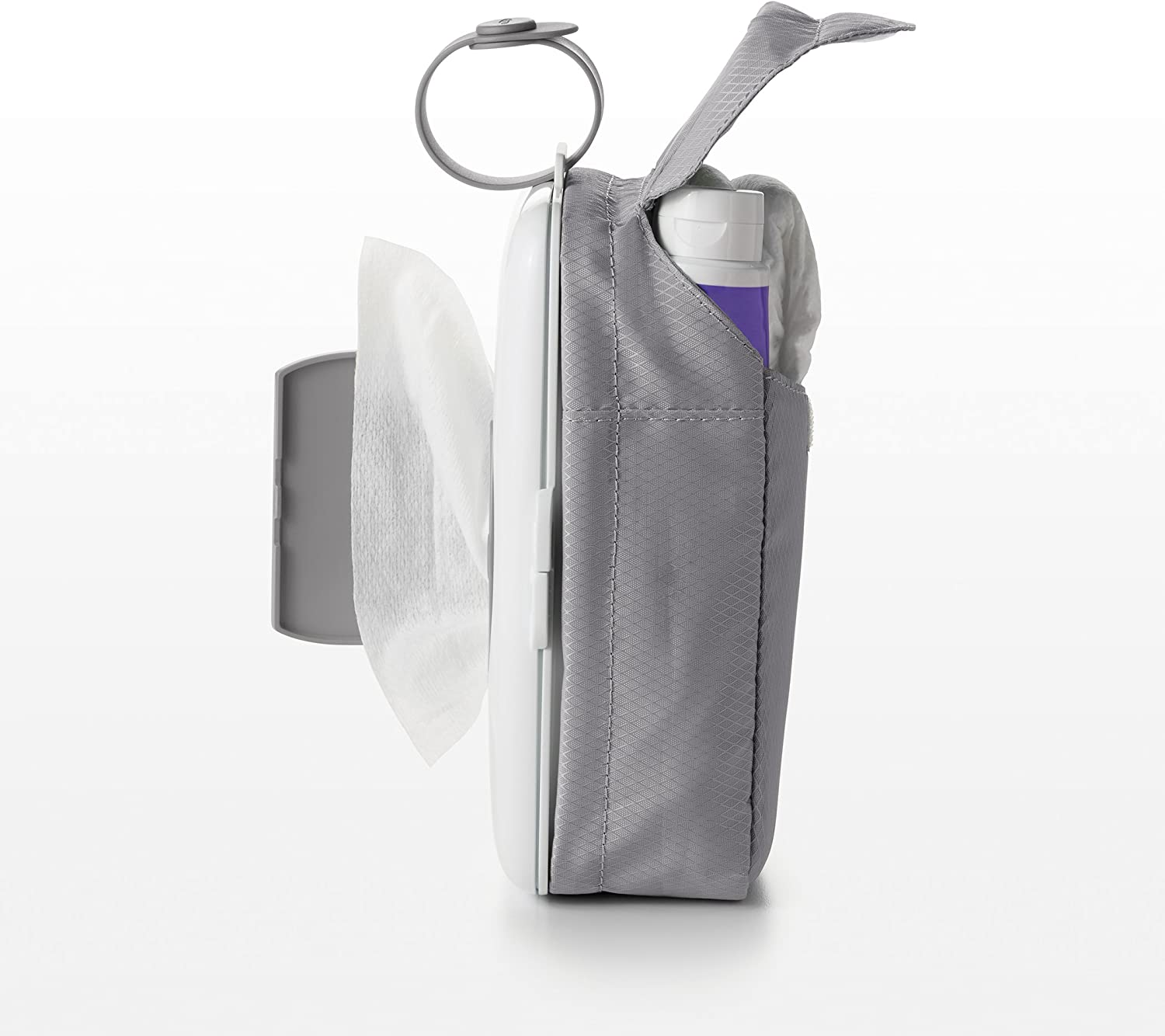 OXO Tot On-The-Go Wipes Dispenser with Diaper Pouch, Gray image number 1
