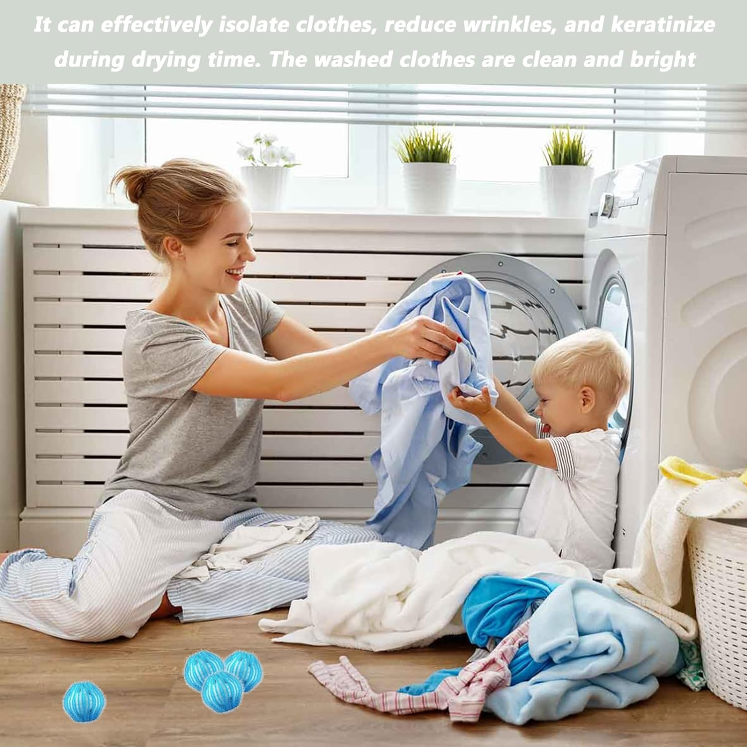 12 Pcs Pet Hair Remover for Washing Machine, Cat/Dog Hair Remover, Pet Hair Remover Hair Catcher for Washing Machine Household, Reusable Dryer Washing Balls Hair Lint Remover Laundry Ball image number 2