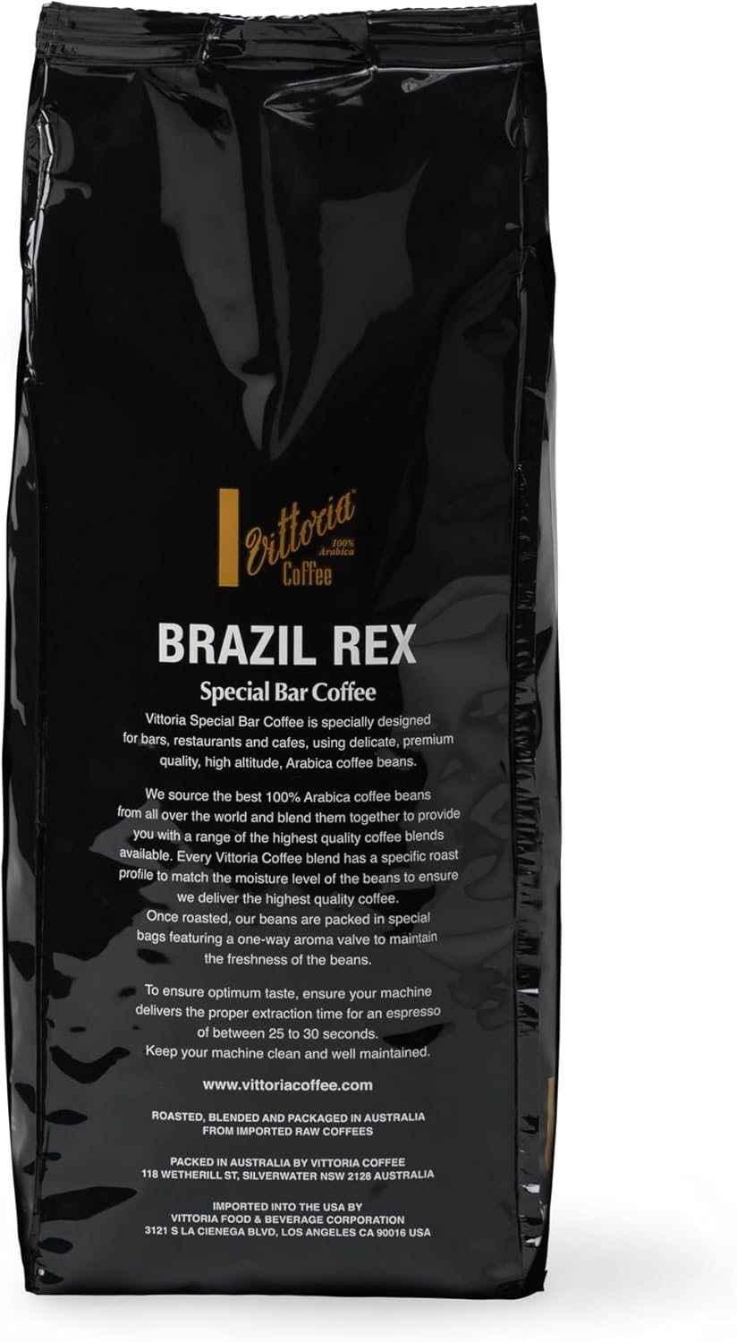 Vittoria Coffee Brazil Rex 100% Arabica Special Bar Coffee Beans. Online Exclusive - 1Kg image number 5