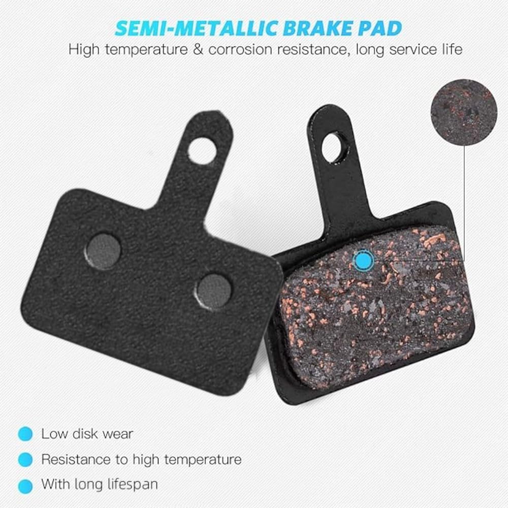 2 Pairs Bike Brake Pads, Best Tek Disc Brake Pads for Shimano M315 M355 M515 M525 C501 C601 M375 M395 M415 M416 M446 M465 M475 M485 M486, and Replacement Other Same Desgin Bicycle Disc Brake Pads image number 6