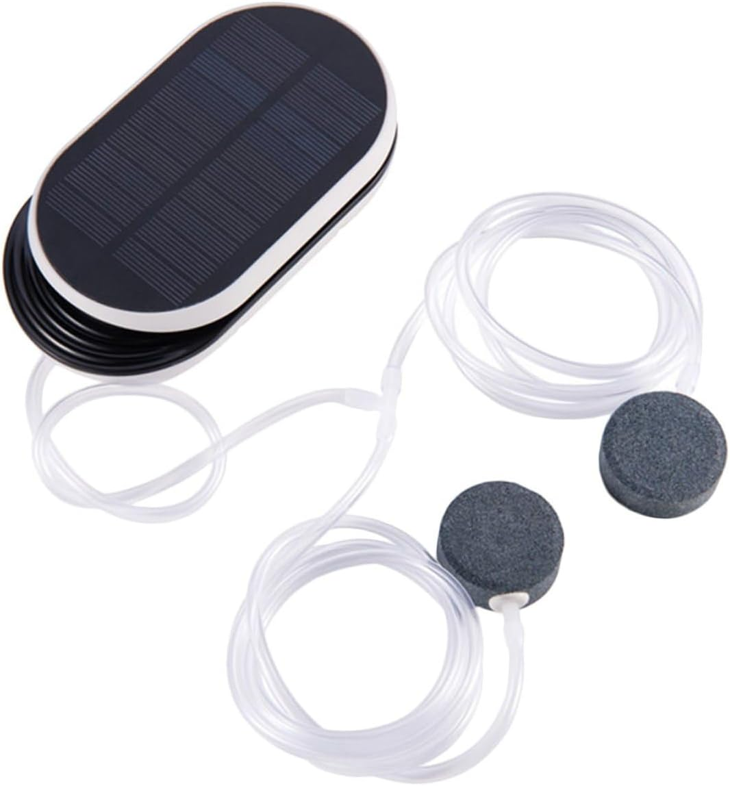 Bestonzon Solar Oxygen Pump Portable Aerator with High Air Volume Sun Powered Fish Tank and Oxygenation Tool Low Noise Outdoor Pool Pump for Hydroponics and Garden Water Features image number 3