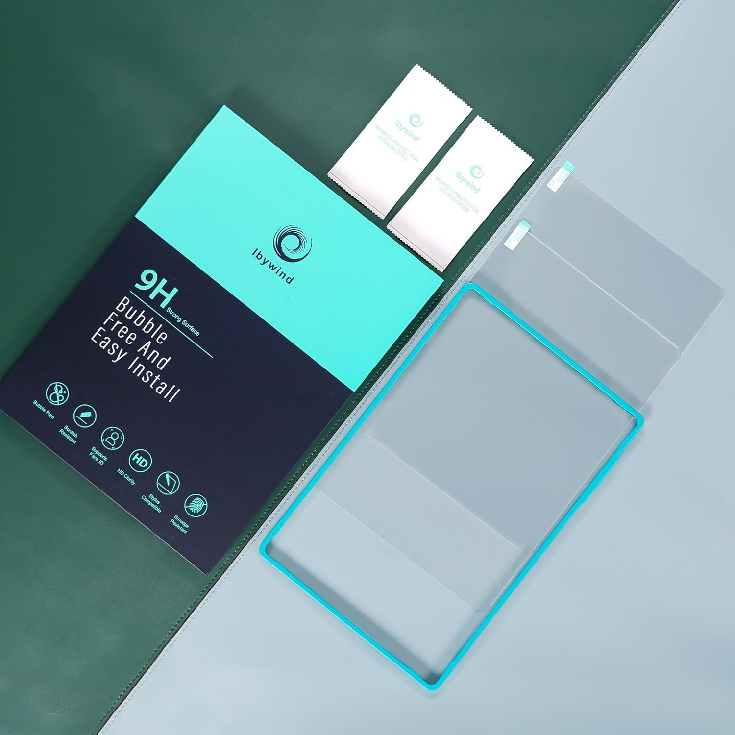 Ibywind for Samsung Galaxy Tab S10 FE+ 13.1" Screen Protector,With 2Pcs Tempered Glass,[Fingerprint Reader,Easy to Install] image number 2