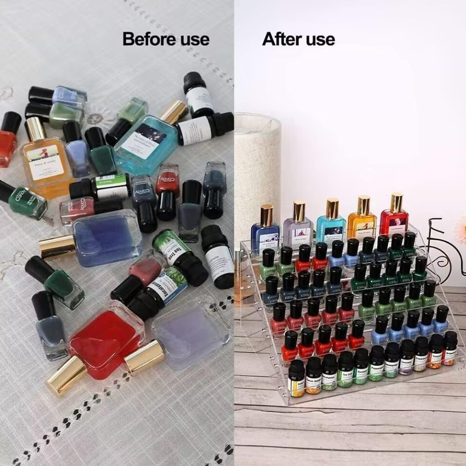 Vencer Acrylic 6 Layers Display Rack Storage Holder,Nail Polish Organizer,Clear Paint Bottles Essential Oil Sunglasses Storage Display Case,Desktop Display Organizer,Larger Capacity,Vmp-002 image number 6