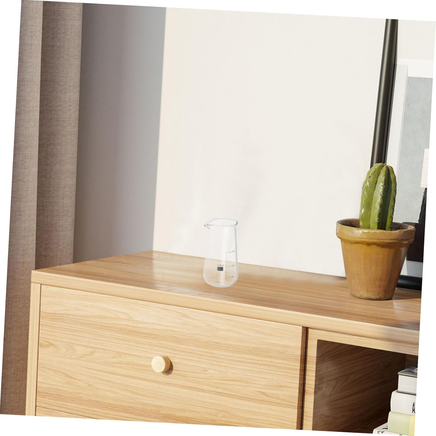 INOOMP Glass Milk Frothing Pitcher with Scale Measuring Cup Small Capacity Creamer Container for Espresso Coffee Tea Brewing Dishwasher Safe Stylish Design image number 2