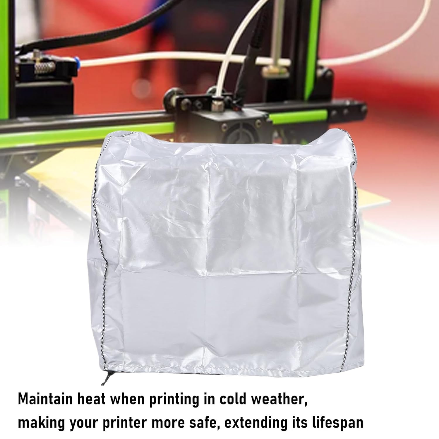 Diyeeni 3D Printer Dust Cover, for Creality Ender 3/3 Pro Protective Cover, Oxford Cloth Dustproof & Waterproof, 3D Printer Accessories, 50X50X55Cm