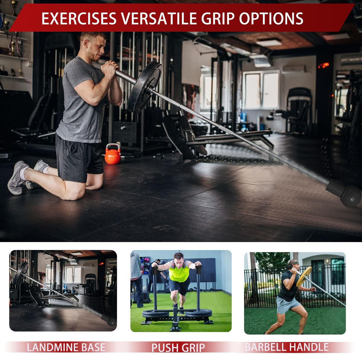 Heavy Duty Landmine Attachment for Barbell Landmine Exercise 360 Swivel Easy for Deadlifts, Squats and Arm Rows/Presses Fits 2'' Olympic Bars