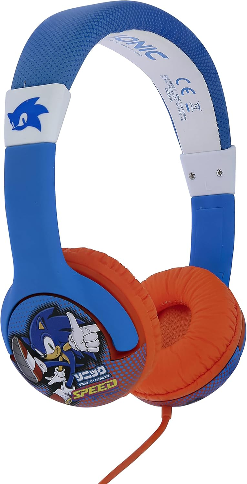 OTL Technologies SH0911 Kids Wired Headphones - Sonic the Hedgehog Kids Blue image number 6