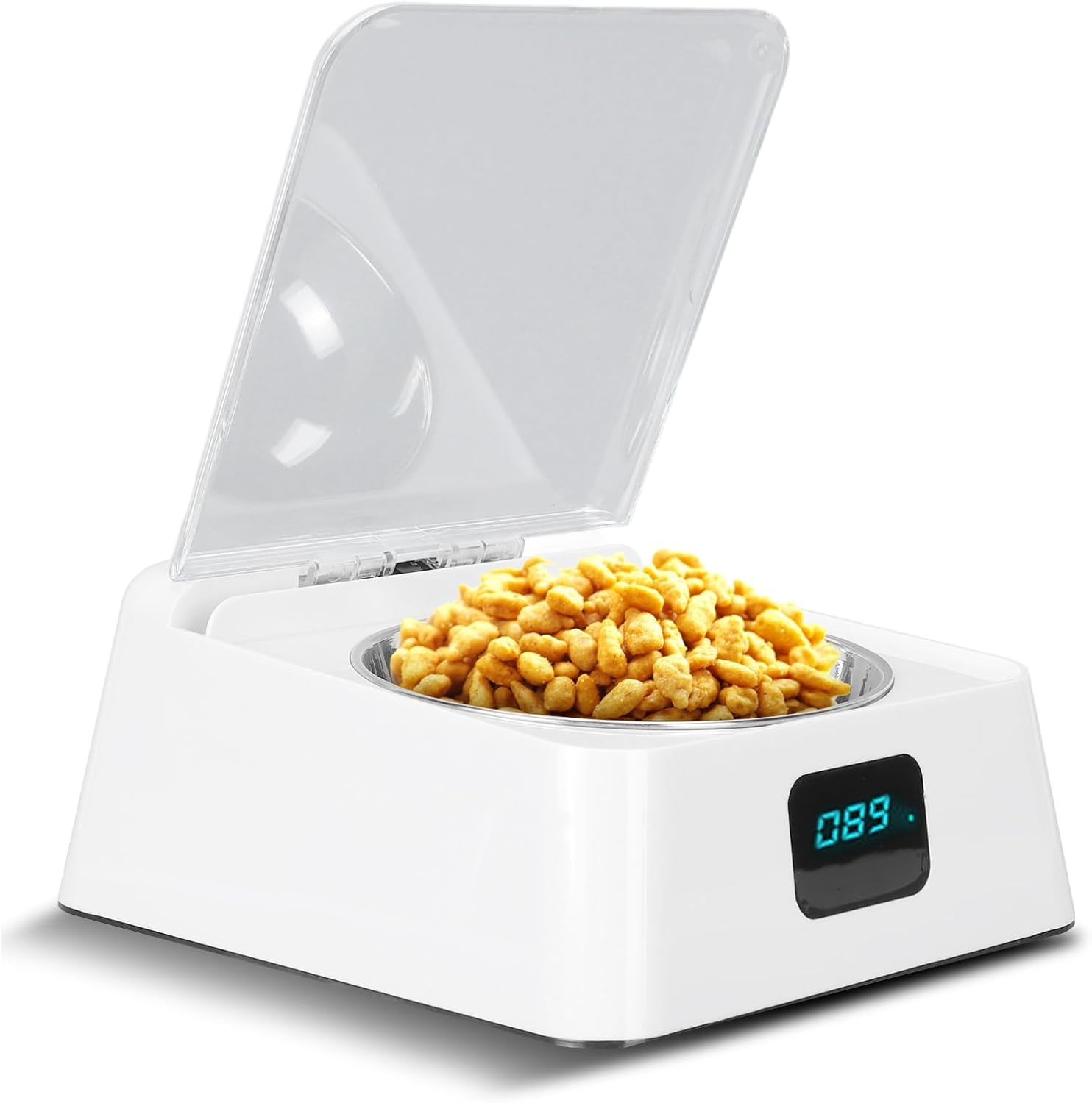 LICAEVEY Automatic Cat Feeder, Infrared Sensor, Smart Sensing, 350Ml Bowl, ABS & Stainless Steel, Cat Intelligent Automatic Feeder image number 5