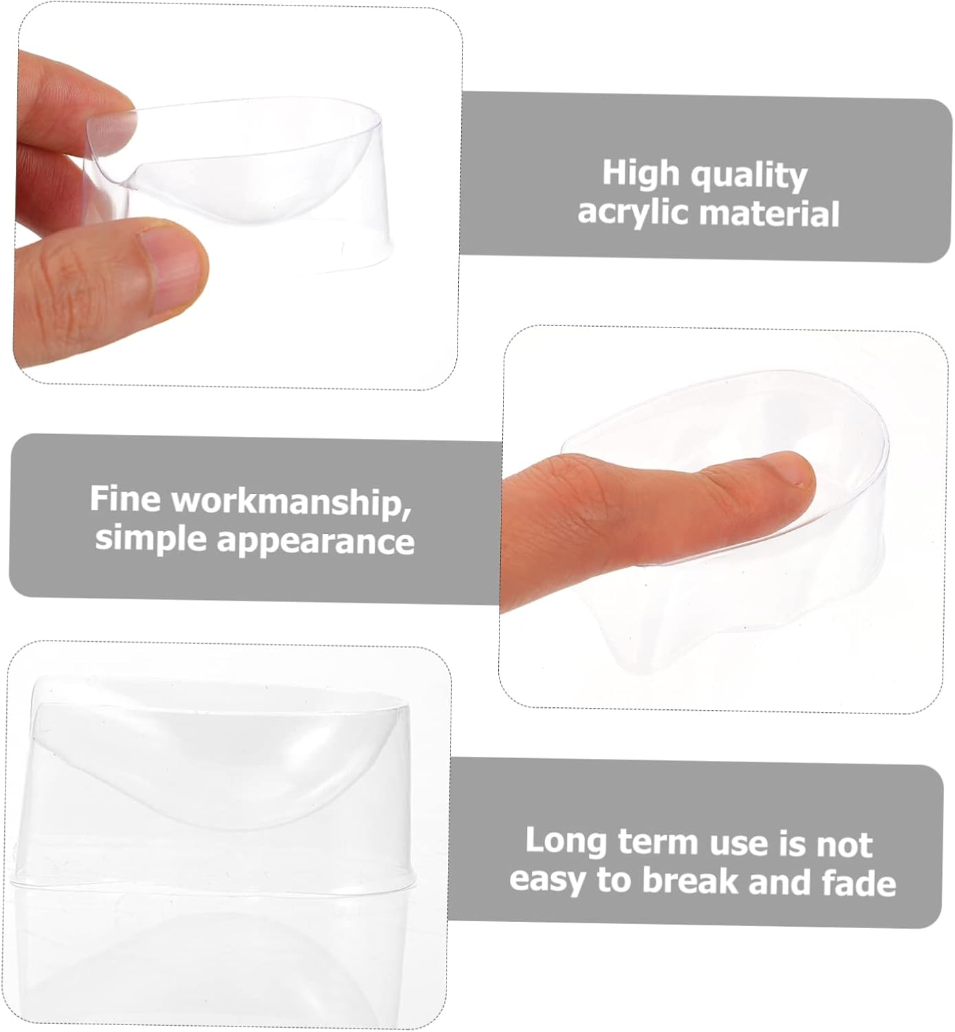 Healeved 30Pcs Dip Powder Tray Nail Powder Container Portable Storage Box for Manicure Nail Art Tool image number 7