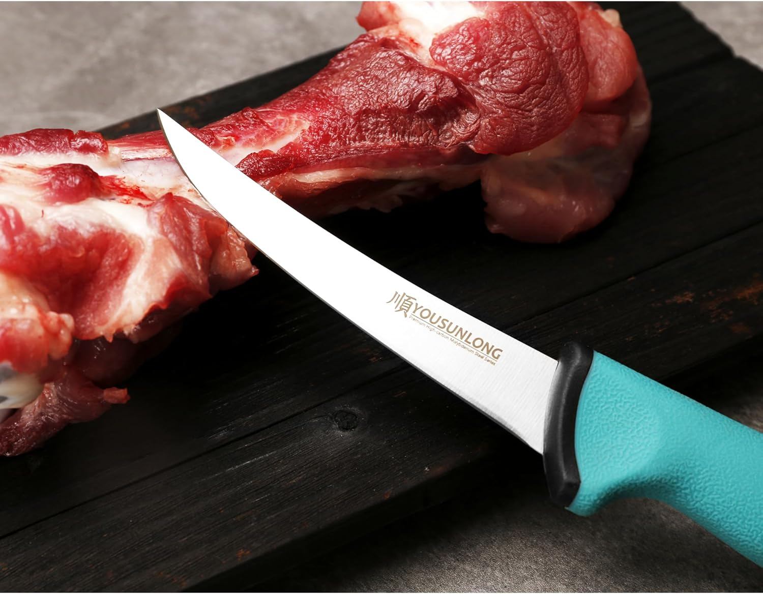 YOUSUNLONG Curved Boning Knife 6"(152Mm) - High-Carbon Molybdenum Steel Blade - Butcher'S Kitchen Boning Knife - Ergonomic & Non-Slip Handle image number 4