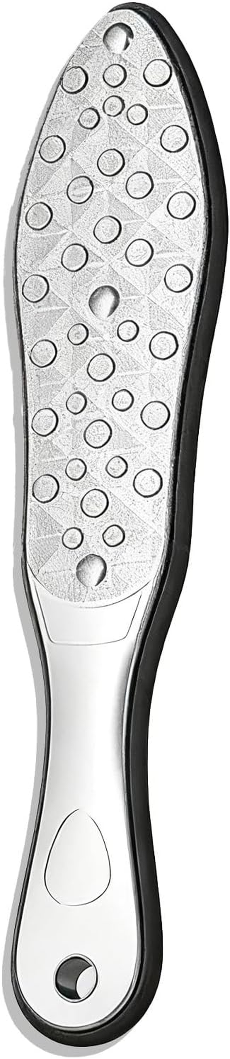 Suytvenxau Foot File Callus Remover - Double Sided Stainless Steel Foot Scrubber with Washable Design for Dead Skin, Horny Skin, Corns, and Cracked Heels, Portable Hanging Hole (Silver) image number 1