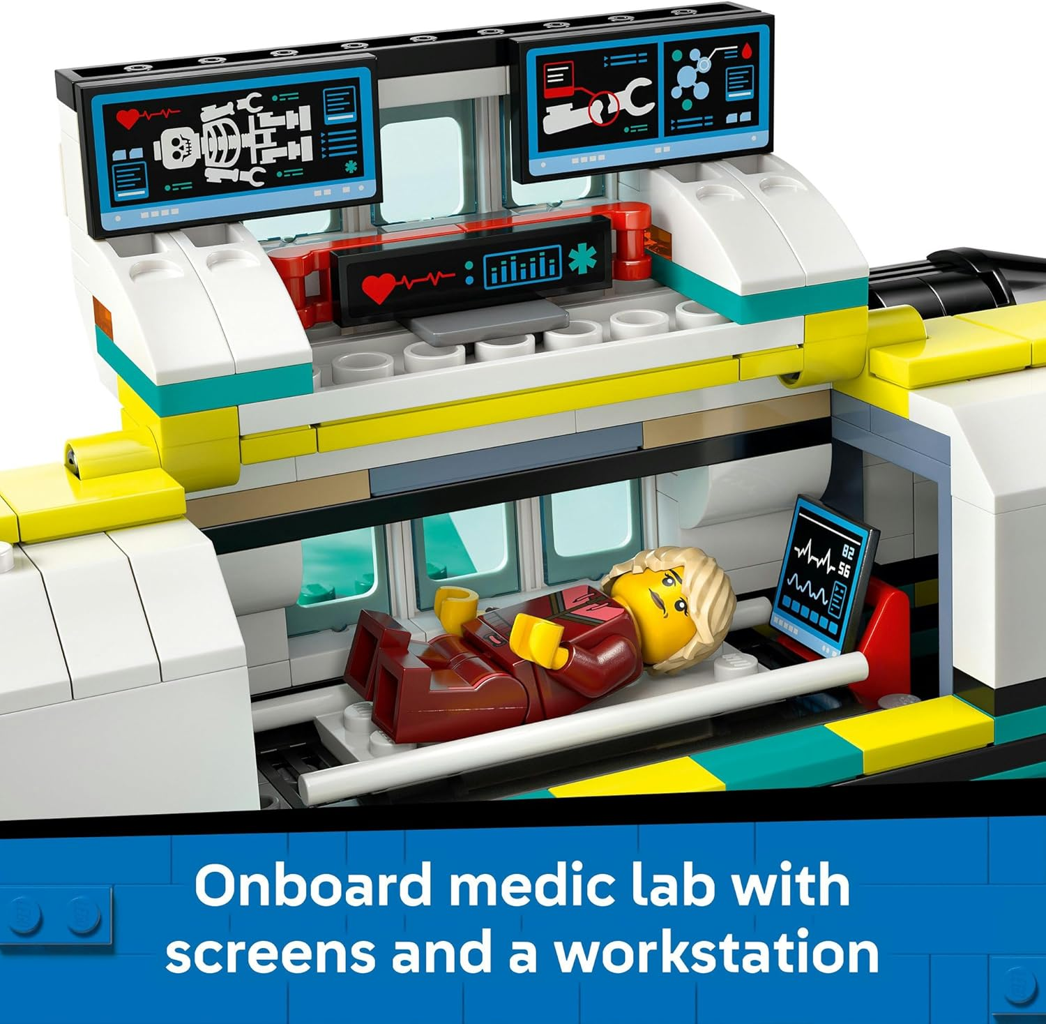 LEGO&reg; City Emergency Air Ambulance Plane, Snow Scooter and Toy Airplane 60465 Building Set with Paramedic, Pilot, Doctor and Skier Minifigures, Fun Holiday or Birthday Toy Idea for Kids Aged 6 and Up image number 2