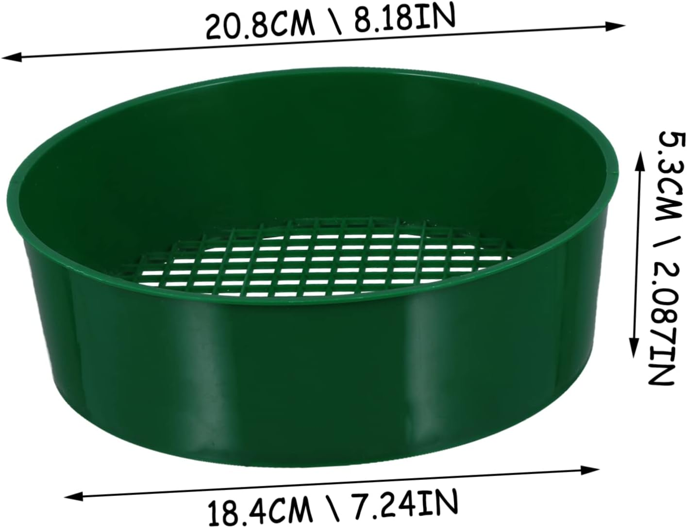 HAKIDZEL 5Pcs Plastic Mesh Sieve Garden Tool for Compost Soil Stone Sifting Portable Gardening Sifter Mesh Design Random Style image number 4