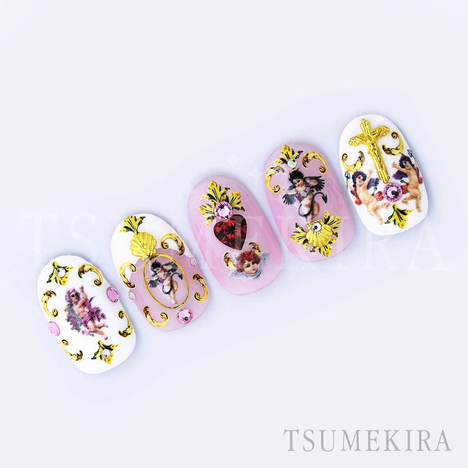 TSUMEKIRA NN-LTW-101 Cherub Rock Nail Stickers, Gel Exclusive image number 2