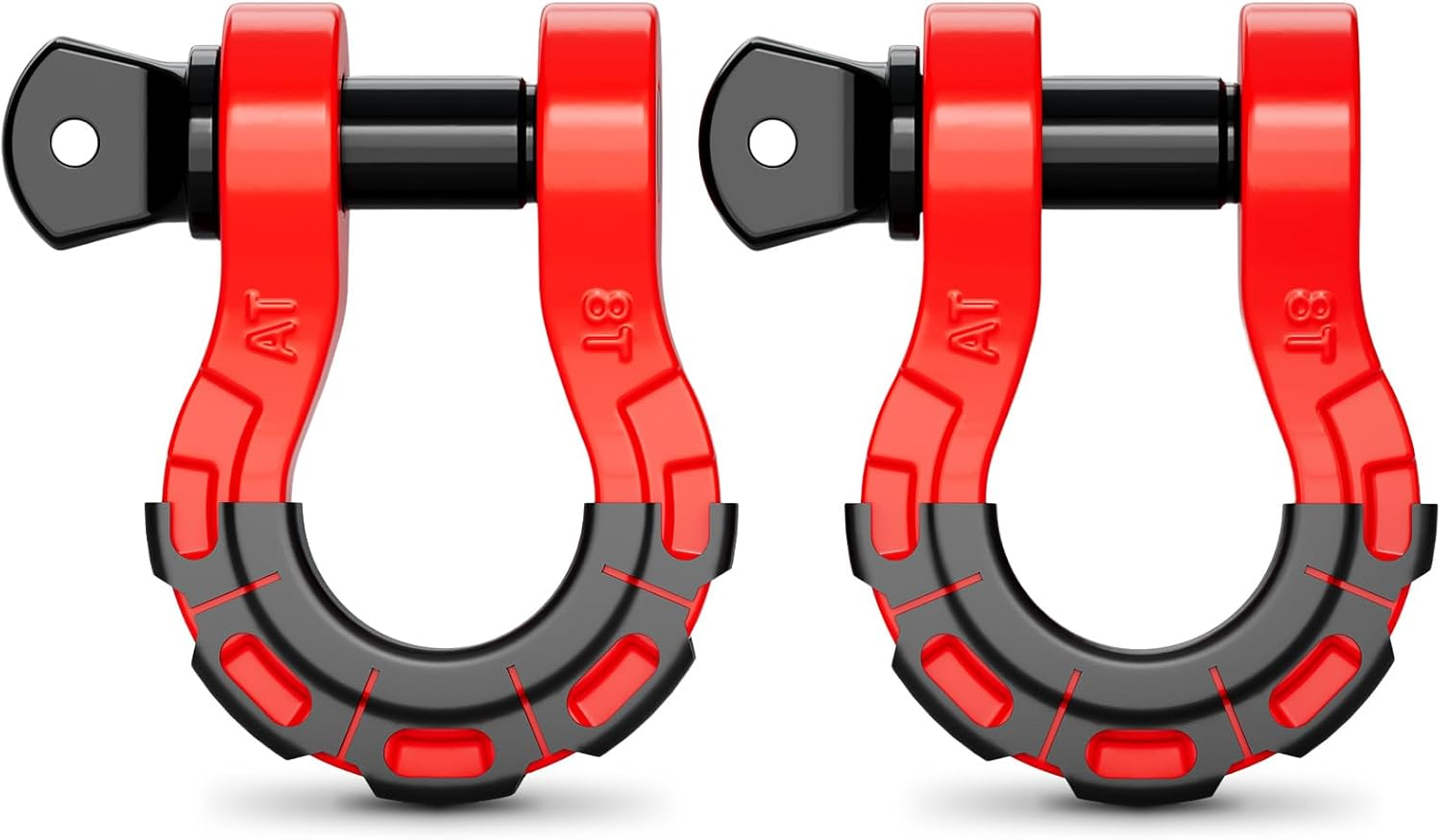 AUTOBOTS D Ring Shackles Heavy Duty(2 Pack) 68,000 Lbs Capacity, Stronger than 3/4" D Shackle, with 7/8" Screw Pin, for Tow Strap Winch off Road Accessory Vehicle Recovery RED image number 5