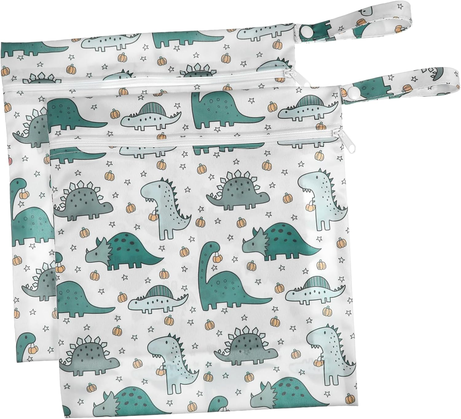 Totority 2Pcs Cartoon Pattern Wet Bags Zipper Pouches for Travel Daycare Beach for Storing Diapers Swimwear and More image number 6