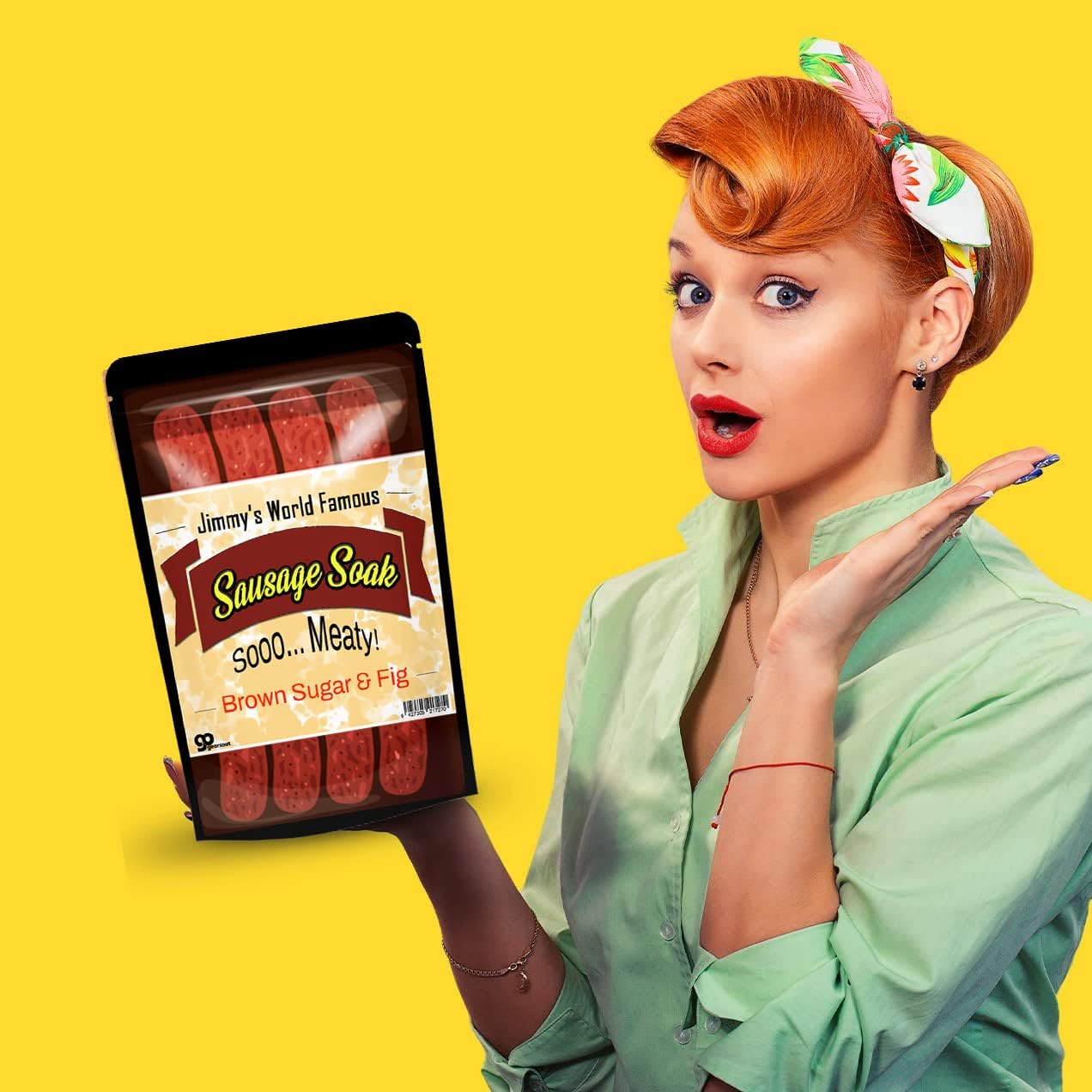 Jimmy&rsquo;S Sausage Soak Bath Salts - Premium Bath Soak for Men - Brown Sugar and Fig Fragrance Shower Gift for Meat Lovers, Funny Stocking Stuffers and Gift Baskets for Dad Boyfriend Husband image number 1