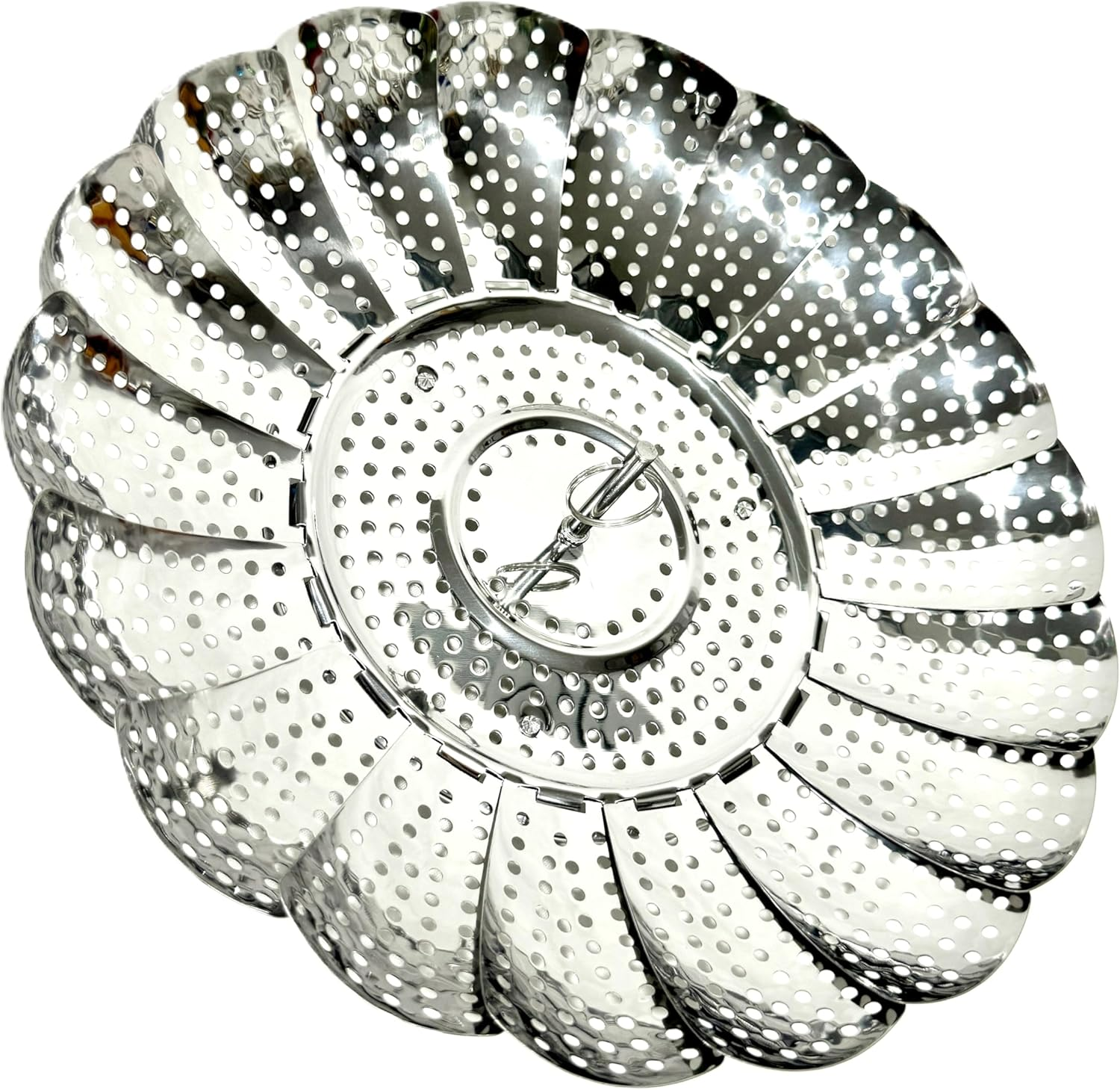 LYLAC HOMEWARE Vegetable Folding Steamer Basket, Metal Stainless Steel Insert, Collapsible for Cooking Food, Expandable Fit Various Size Pot 430 12" 28CM image number 6