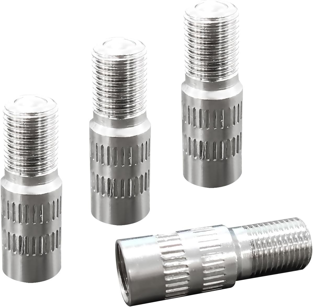 Augeny 4PCS 19Mm Valve Cap Stem Extenders, Screw-On Car Tire Valve Stem Extensions, Universal Nickle Plated Brass Wheel Tire Caps Extender Adapter for Car Truck Motorcycle Bike image number 4