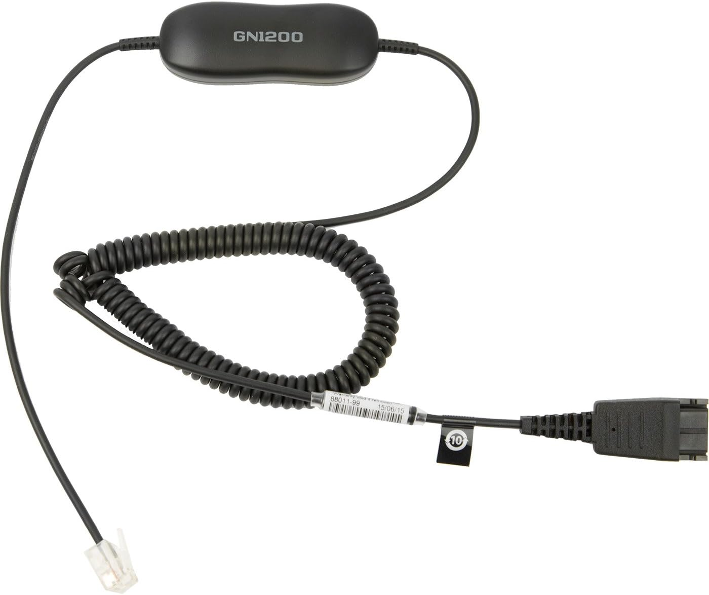 Universal Audio Enhancer for All Headset Enabled Telephones. Increases Volume. Curly Cord RJ11 -> QD image number 1