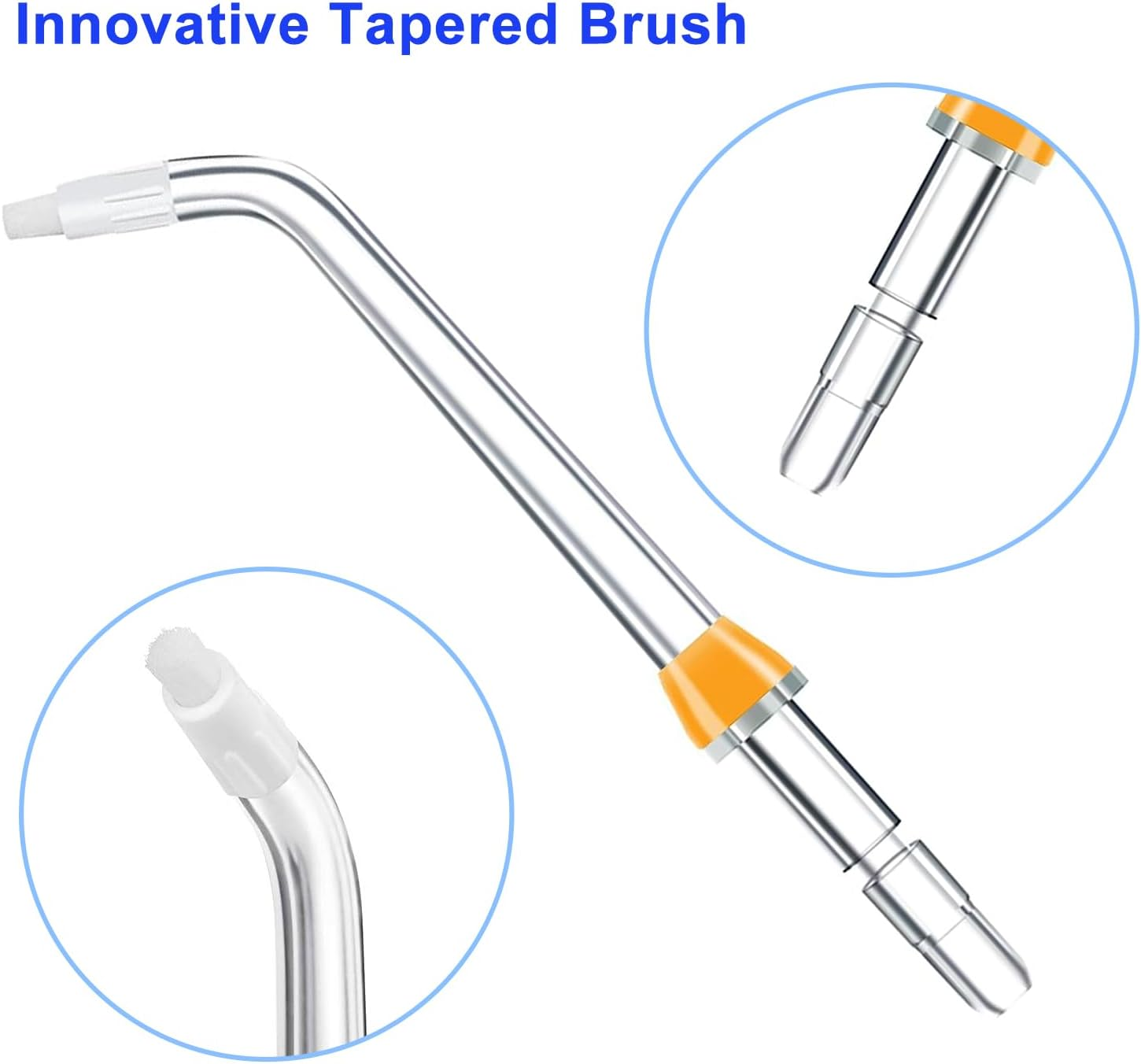 Replacement Tips for Waterpik Water Flosser, Replacement Orthodontic Tips Compatible with Waterpik Water Flossers and Other Brand Oral Irrigators (6 Orthodontic Tips) image number 4