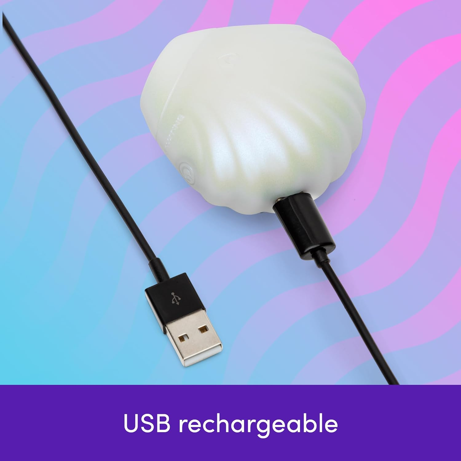 Lovehoney Venus Shell Clit Sucker &ndash; Pleasure Air Technology Clitoral Suction Vibrator for Women with 7 Intensity Levels &ndash; Silicone Clit Stimulator - Rechargeable & Waterproof Adult Sex Toy - White