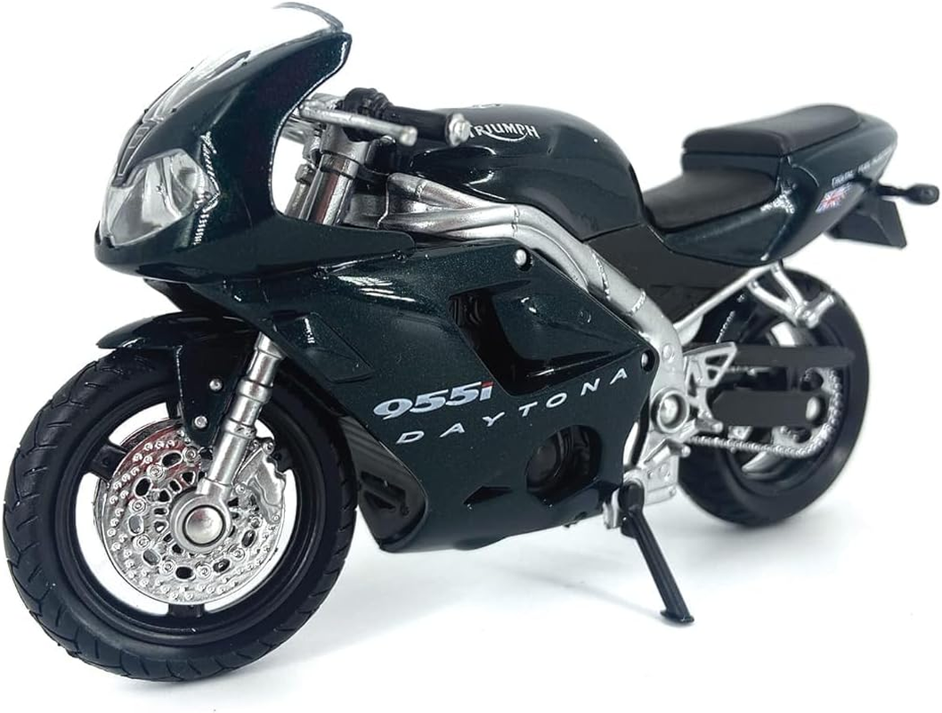 Welly Die Cast Motorcycle Black Triumph 2002 Daytona 955I, 1:18 Scale image number 1