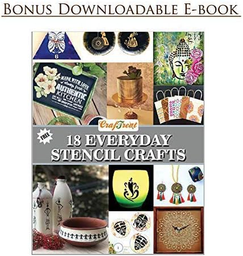 Craftreat Mandala Wall Art Stencils for Painting Large Pattern - Mandala Design - 12X12 Inches - Reusable DIY Art and Craft Supplies - Vintage Rangoli Stencil for Furniture Painting & Home Decor image number 5