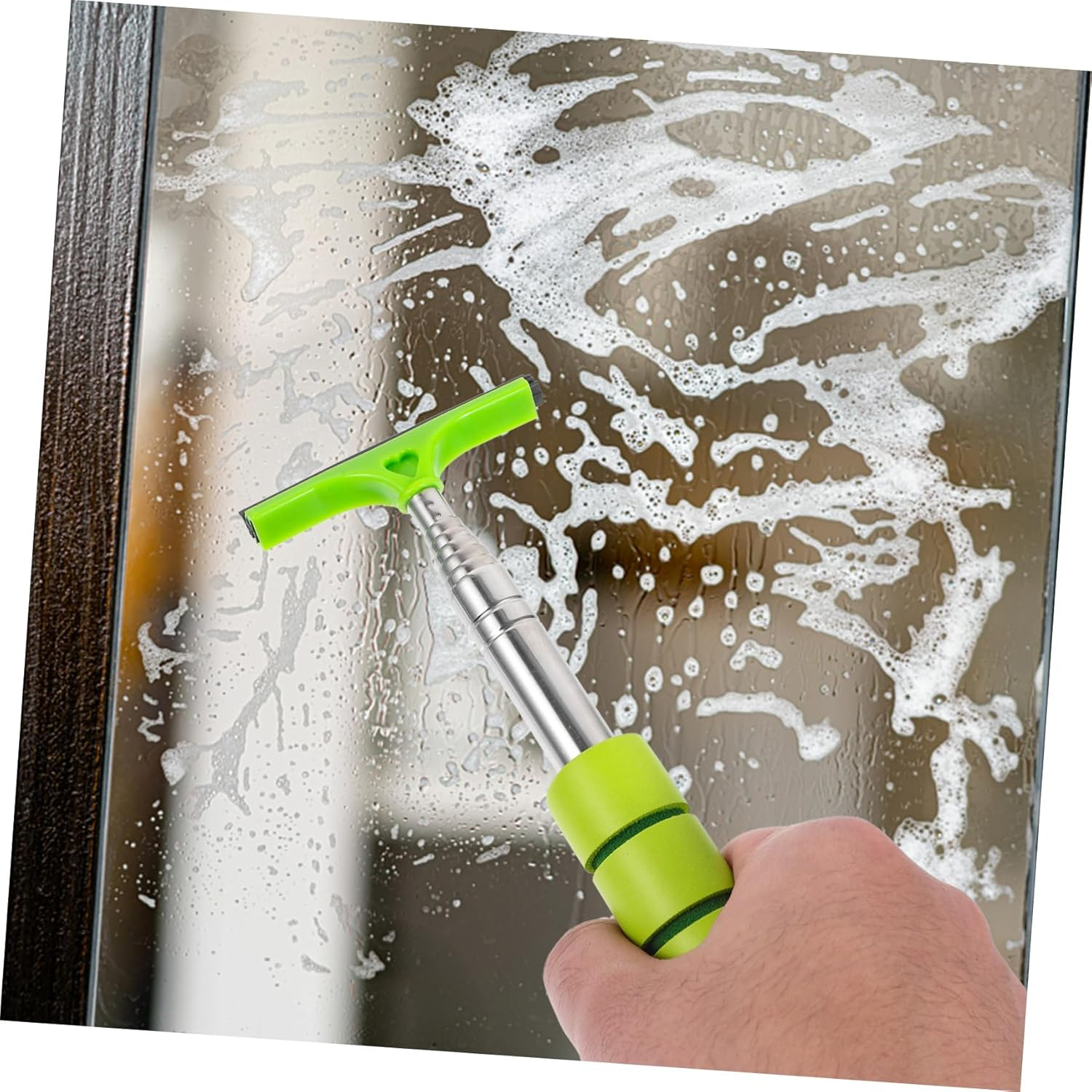 AKOOSY 3Pcs Retractable Car Window Cleaner Tool and Rear View Mirror Squeegee Set with Telescopic Handle, Mini Squeegee for Car Glass Cleaning, Suitable for Automotive Exterior Care image number 6