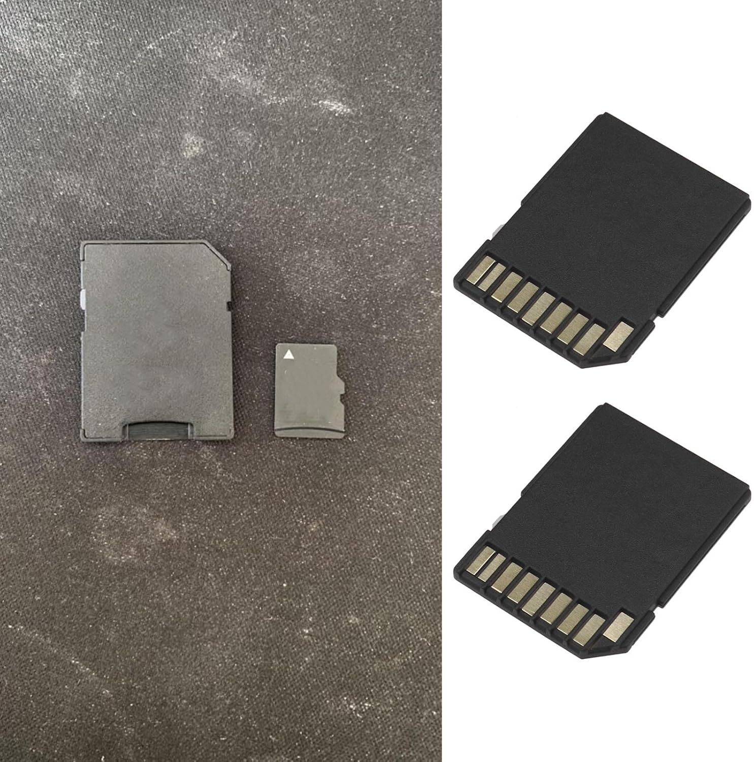 2Pcs Micro SD Card to SD Card Adapter TF Card Micro SDHC to SD SDHC Adapter Suitable for Digital Cameras Computers SD Card Supported Device Storage Card Black