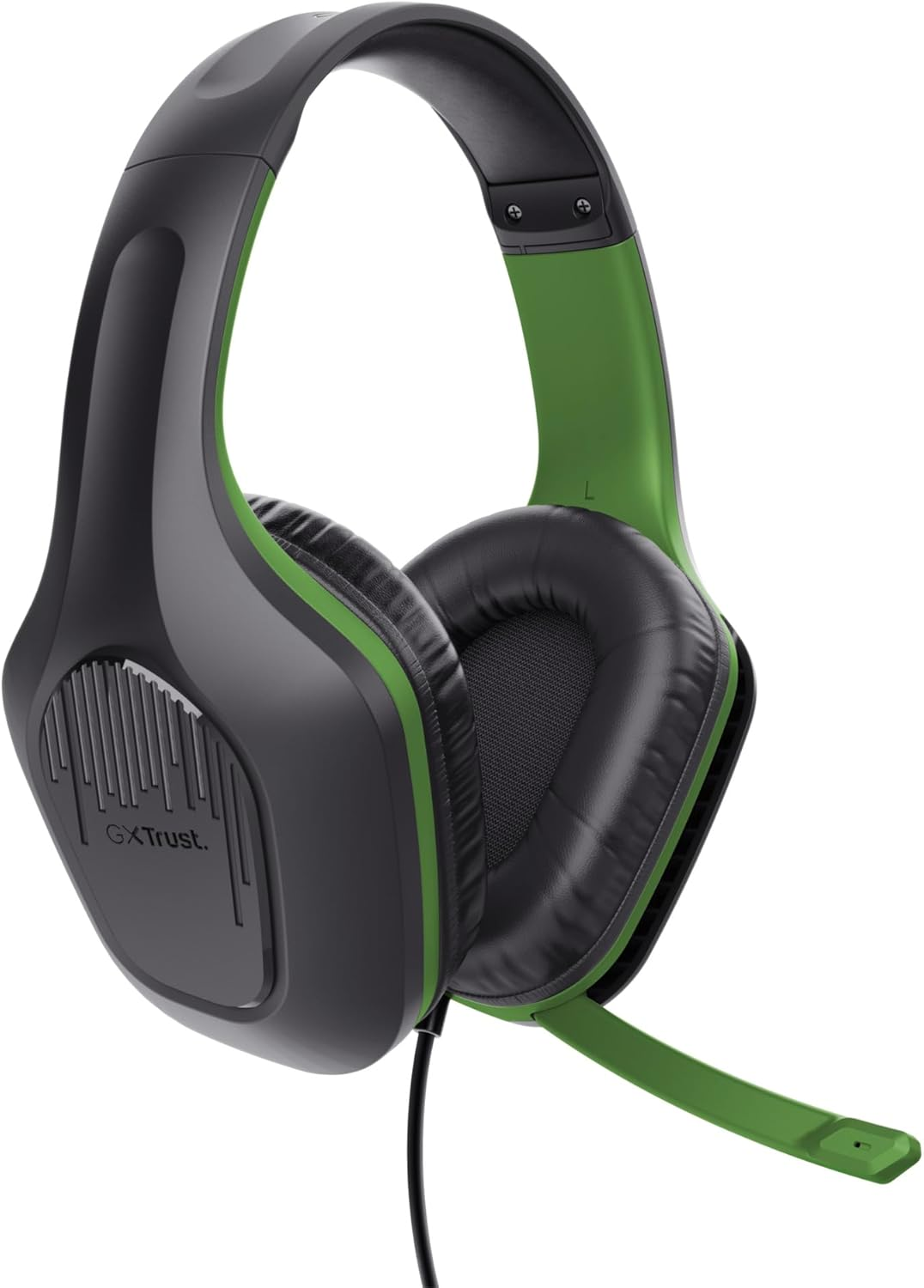 Trust Gaming GXT 415PS Zirox Lightweight Gaming Headset for Xbox Series X/S with 50 Mm Driver, 1.2 M Cable, 3.5 Mm Audio Port, Over-Ear Headphones with Cable - Black/Green