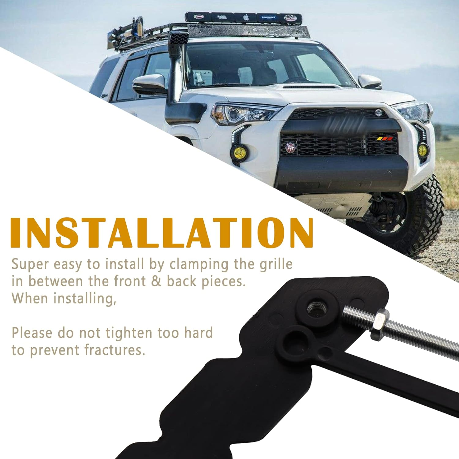 TRD Grille Decor Badge, 3-Color Upgrade Emblem, Logo Decoration Accessories Car Truck Label Compatible for Tacoma 4Runner Tundra Sequoia Rav4 Highlander(Yellow, Orange, Red) image number 5