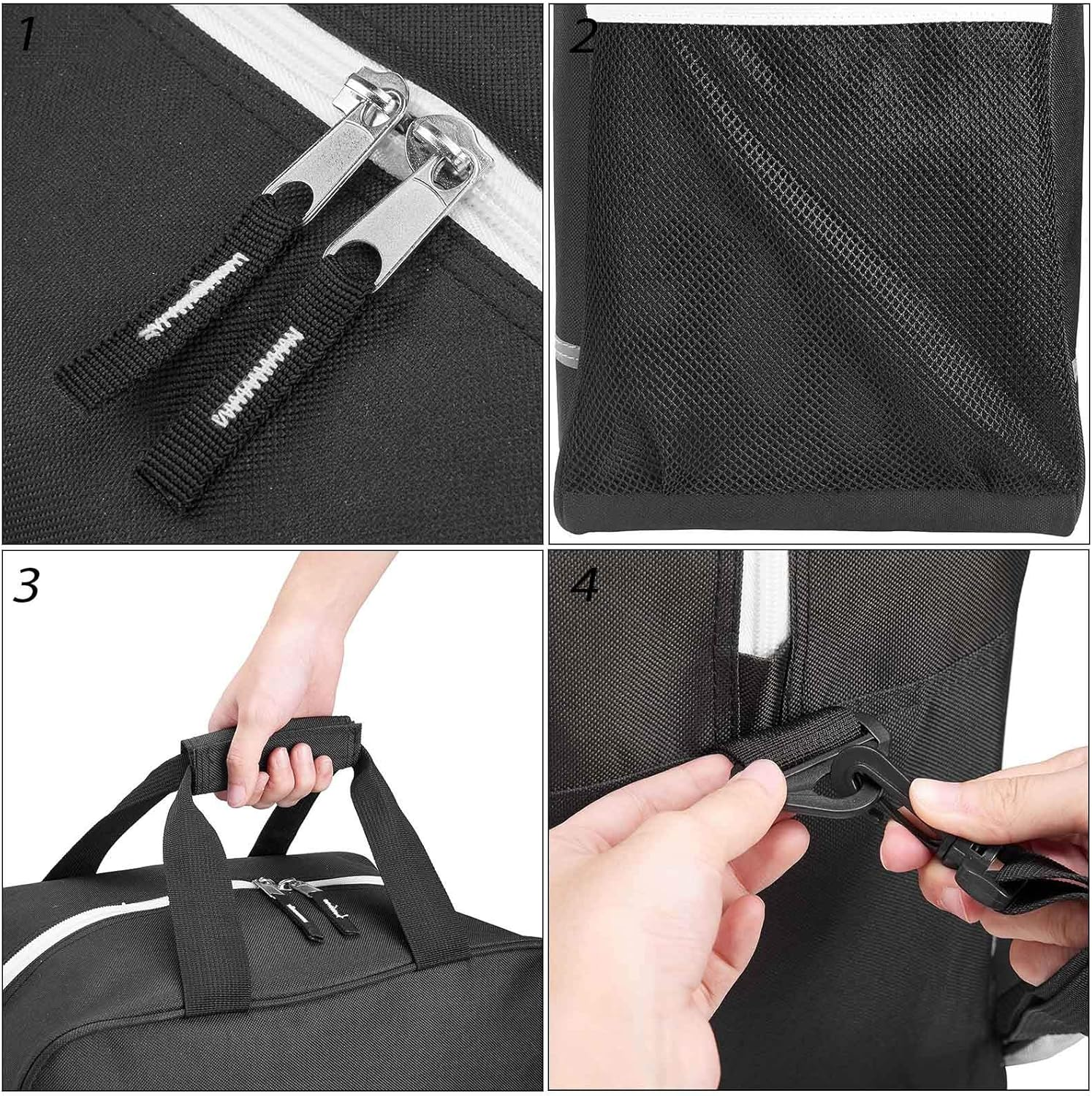 MOPHOEXII Ski and Boot Bag Combo for Air Travel Unpadded | Store Transport Skis up to 80 Inch and Boots up to Size 13 | Boots, Clothes and Accessories- for Men, Women and Youth image number 4