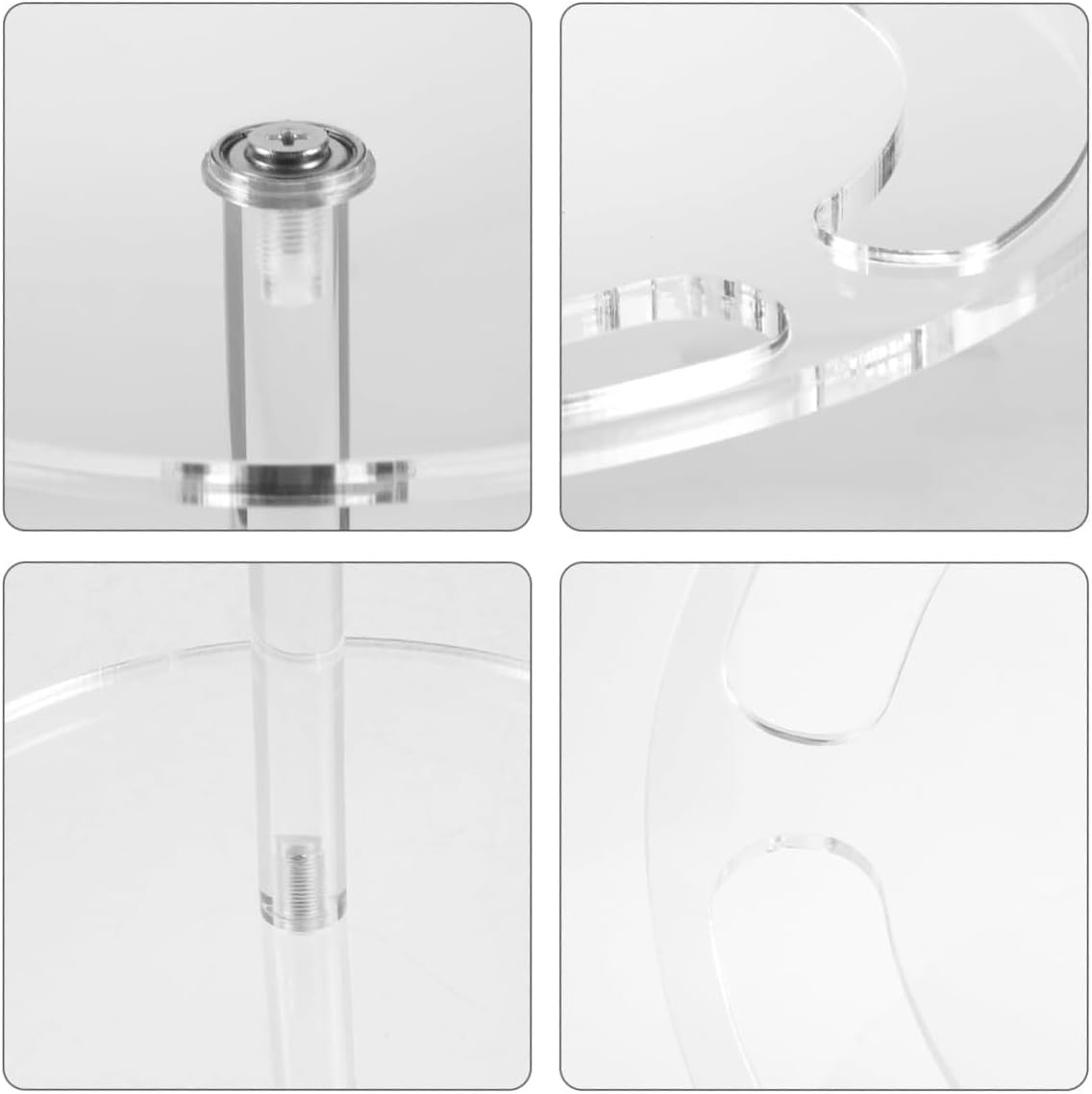 AIMALL Acrylic Glasses Storage Rack, 360 Degree Rotating Eyeglasses Display Shelf, Available in Black and Transparent - Black image number 6