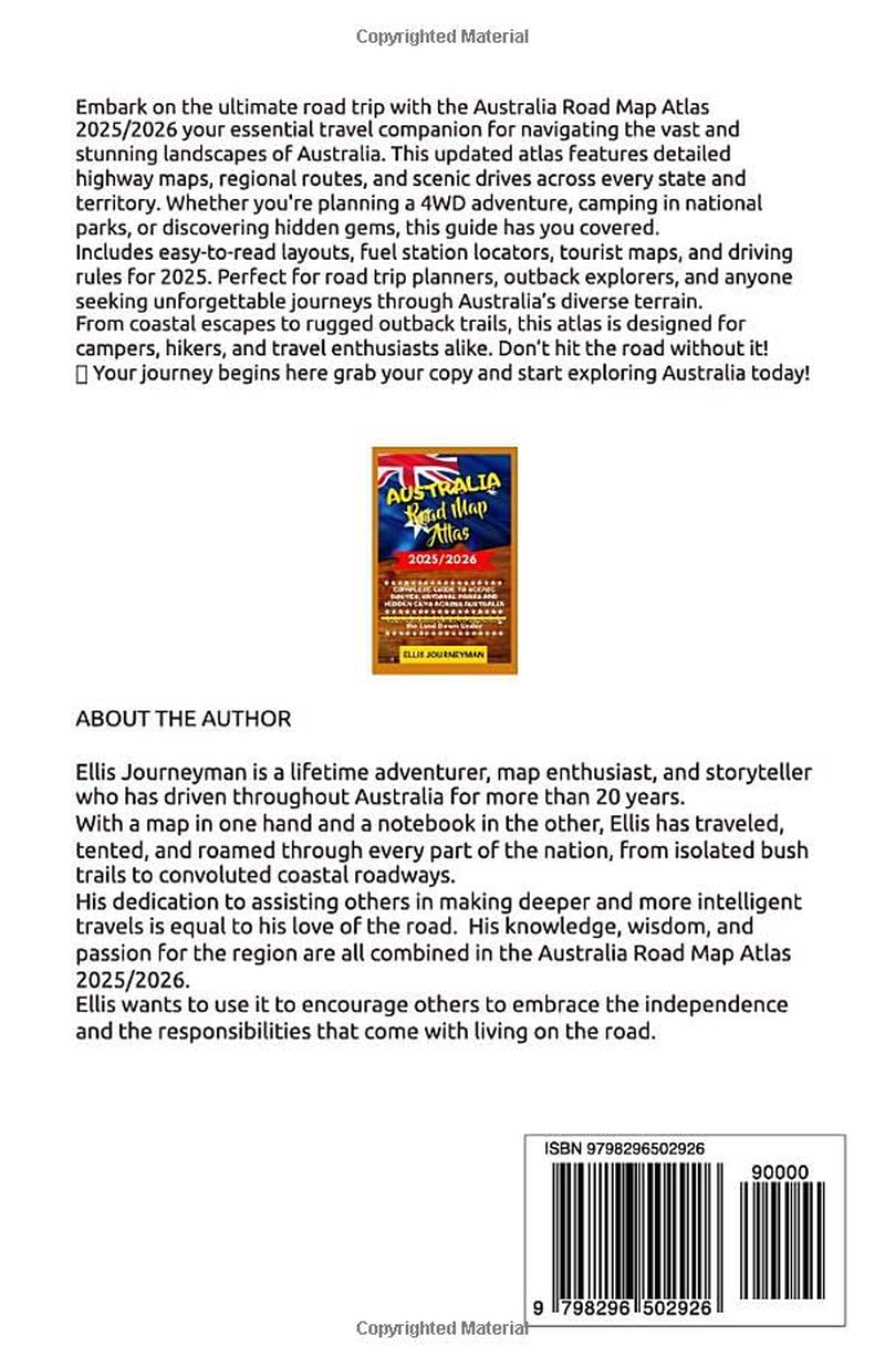 AUSTRALIA ROAD MAP ATLAS 2025/2026: COMPLETE GUIDE to SCENIC ROUTES, NATIONAL PARKS and HIDDEN GEMS across AUSTRALIA image number 1