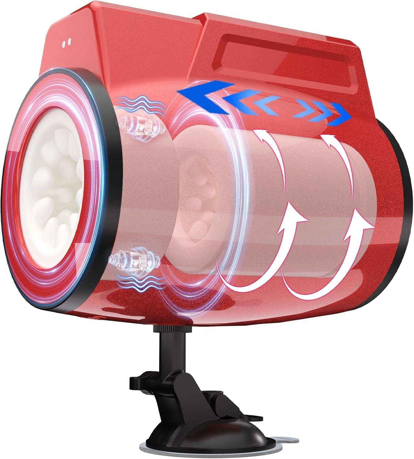 Male Masturbator Adult Sex Toys for Men - Dual-Sleeve Automatic Thrusting Rotating Vibrating Sex Machine Penis Vibrator Stroker, Mens Masturbators Cup Oral Sex Toy Pocket Pussy for Men image number 4